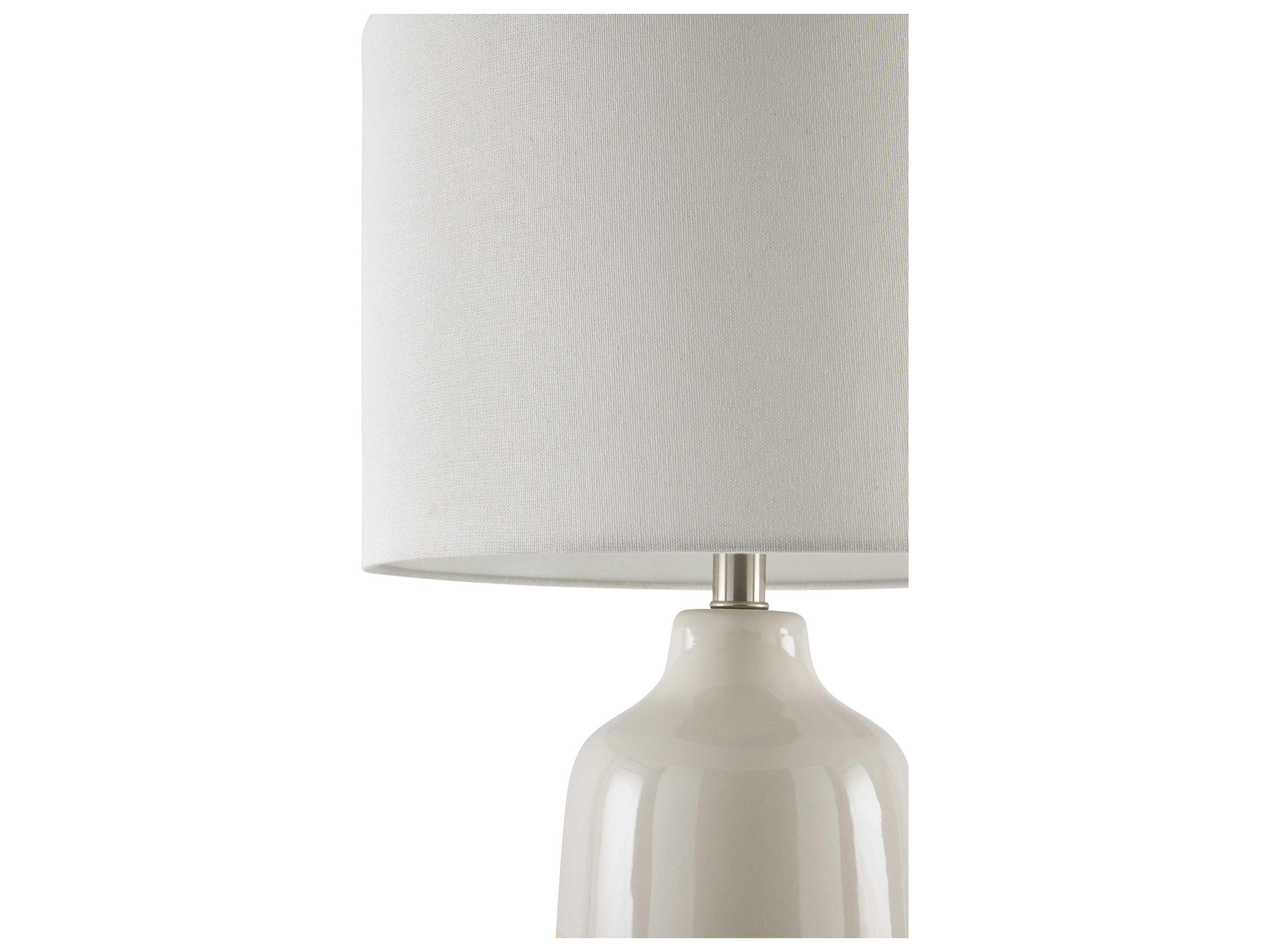 Surya Togo White Linen Table Lamp