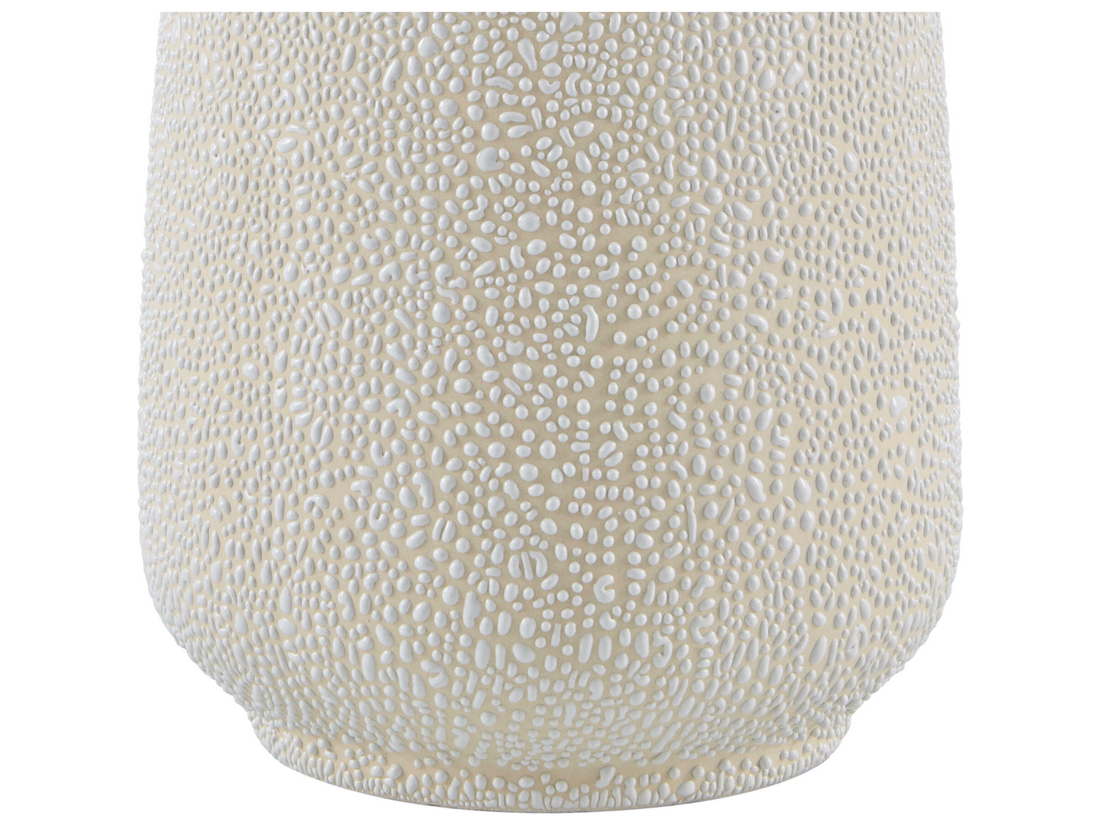Surya Togo White Linen Buffet Lamp