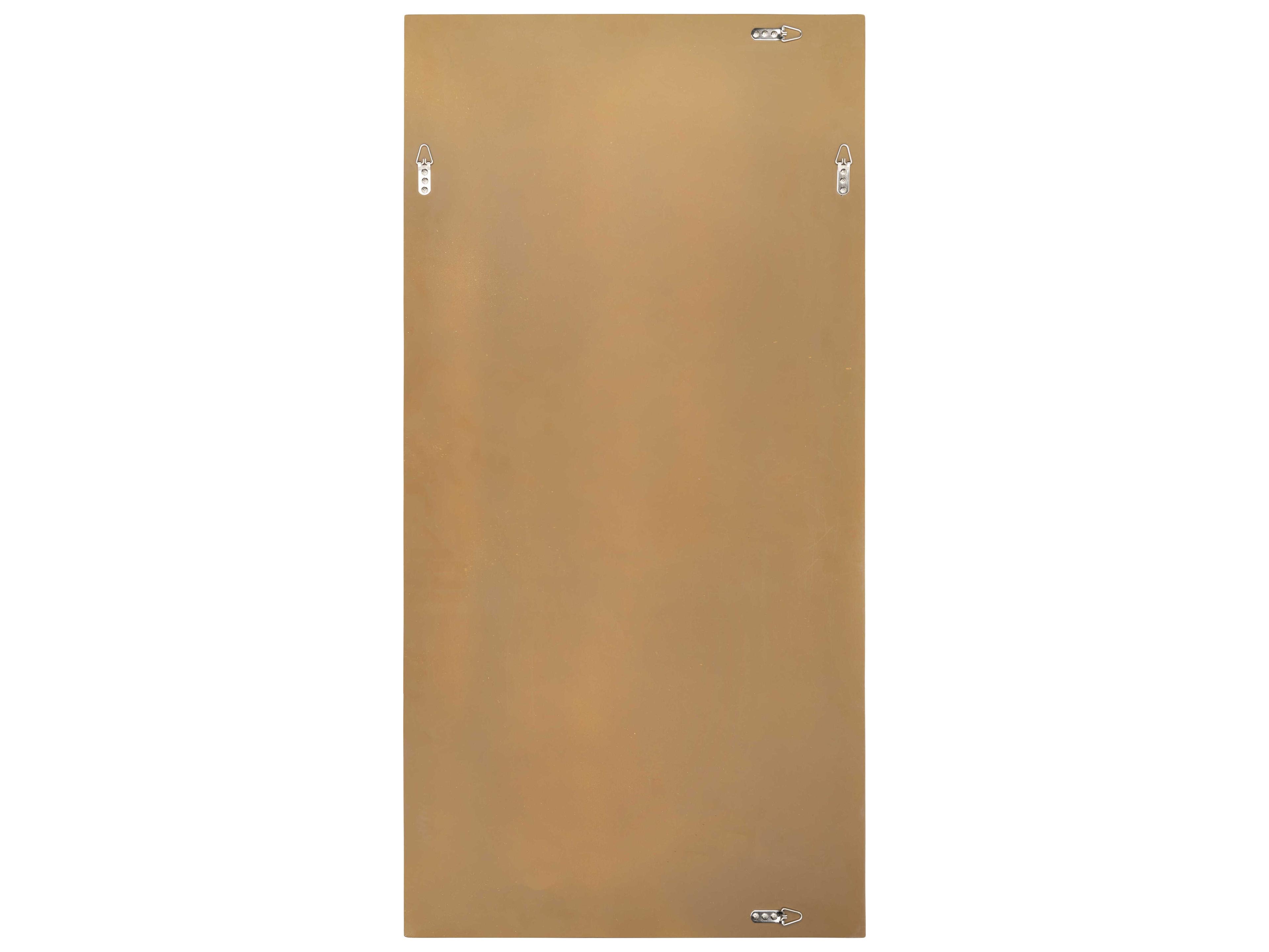 Surya Turnstile Gold Rectangular Wall Mirror