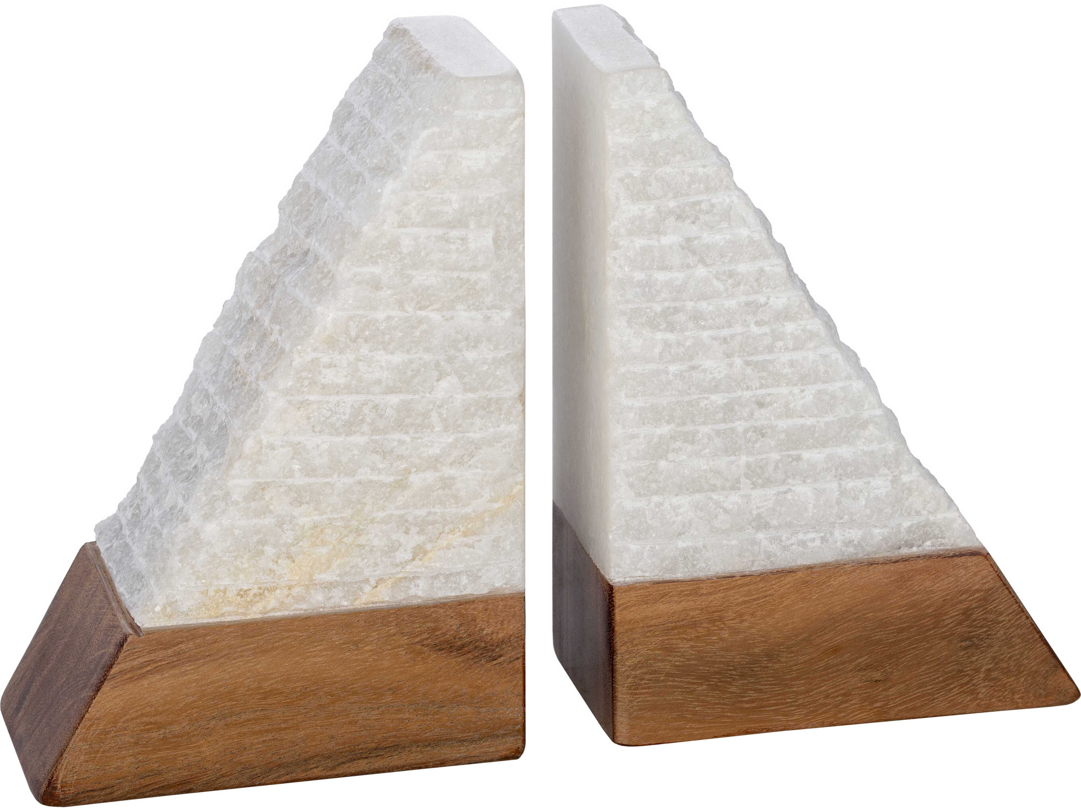 Surya Tikal White Bookends