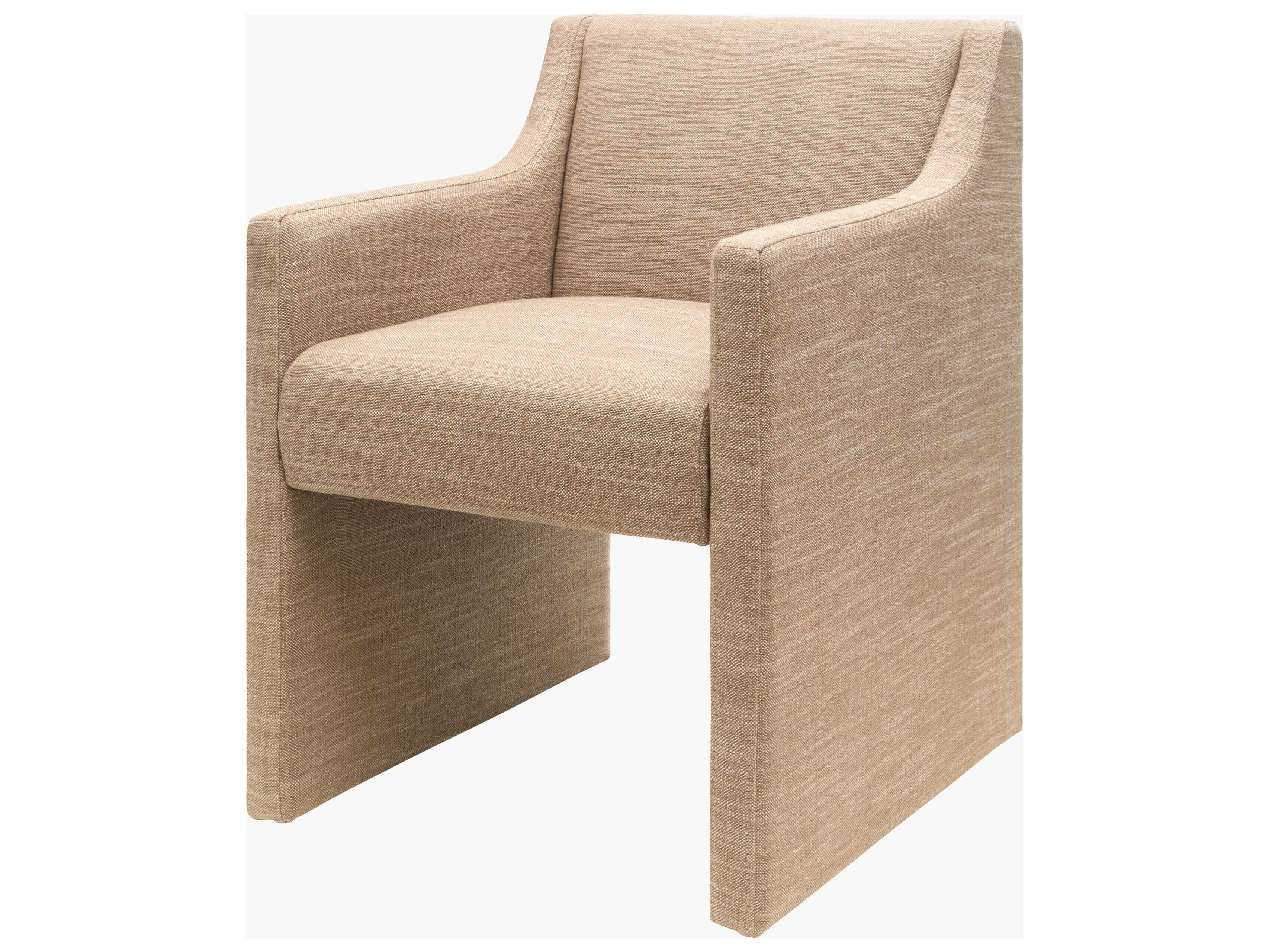 Surya Toko Beige Upholstered Arm Dining Chair