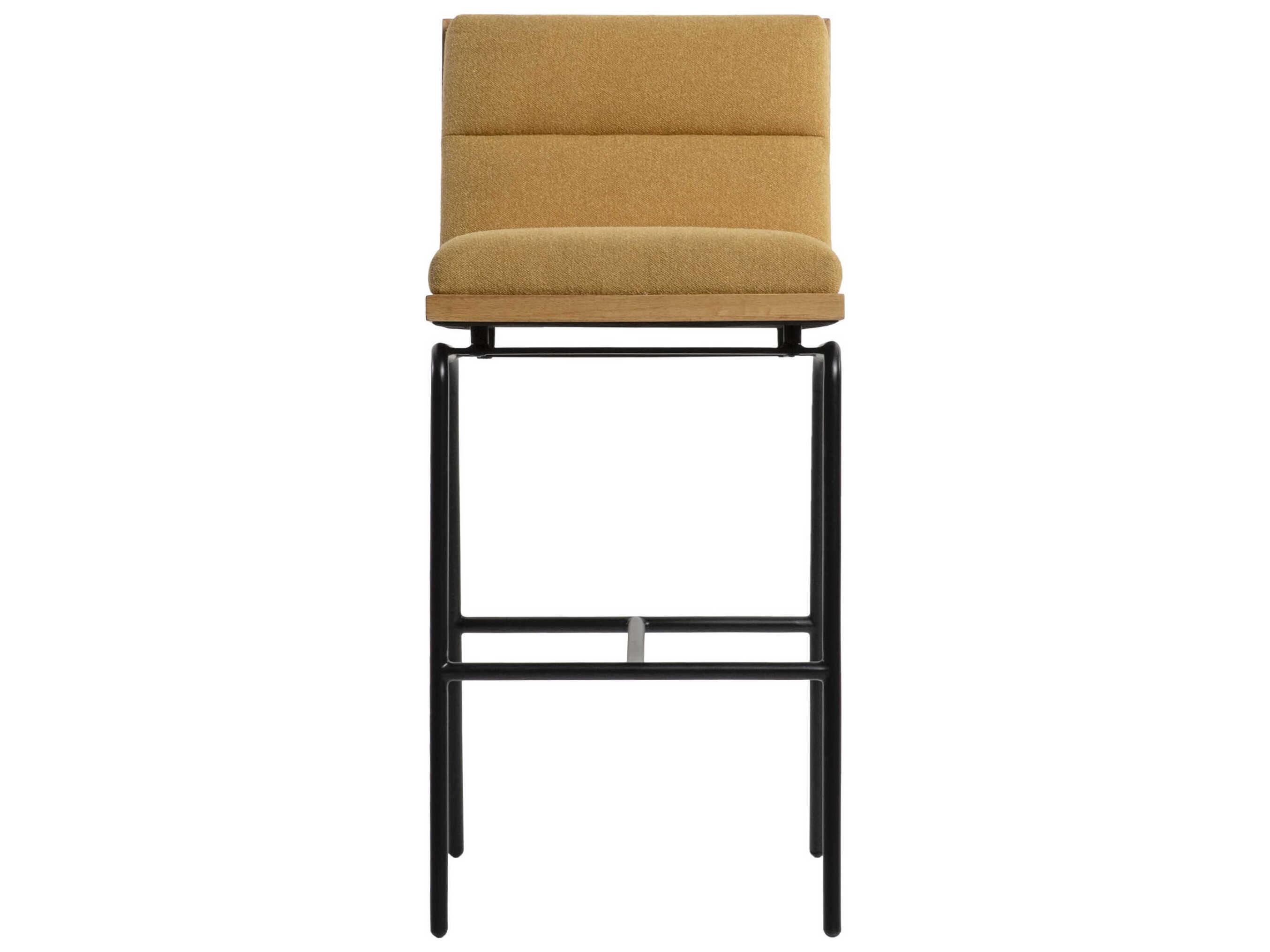 Surya Thomas Black Upholstered Bar Stool