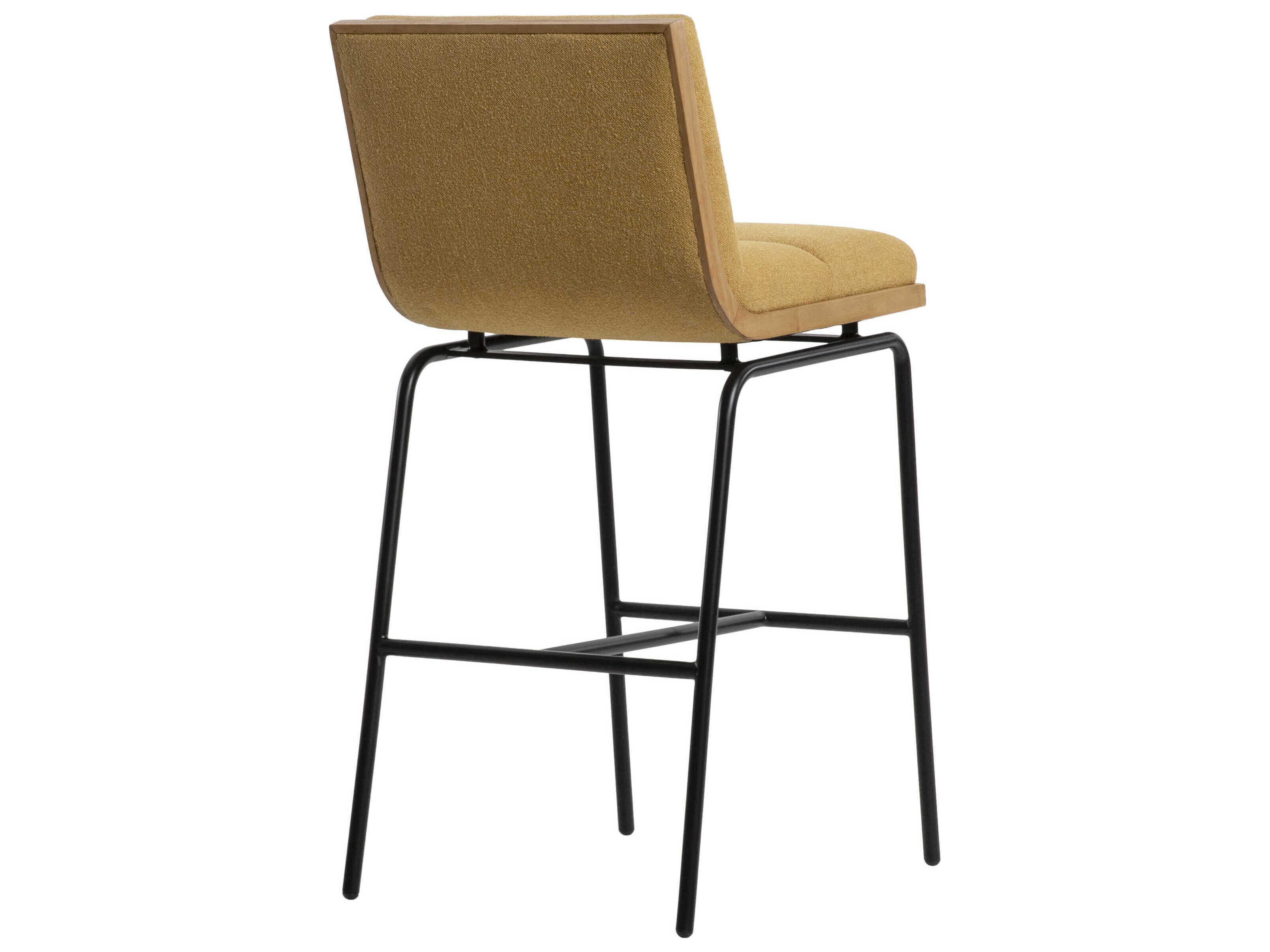 Surya Thomas Black Upholstered Bar Stool