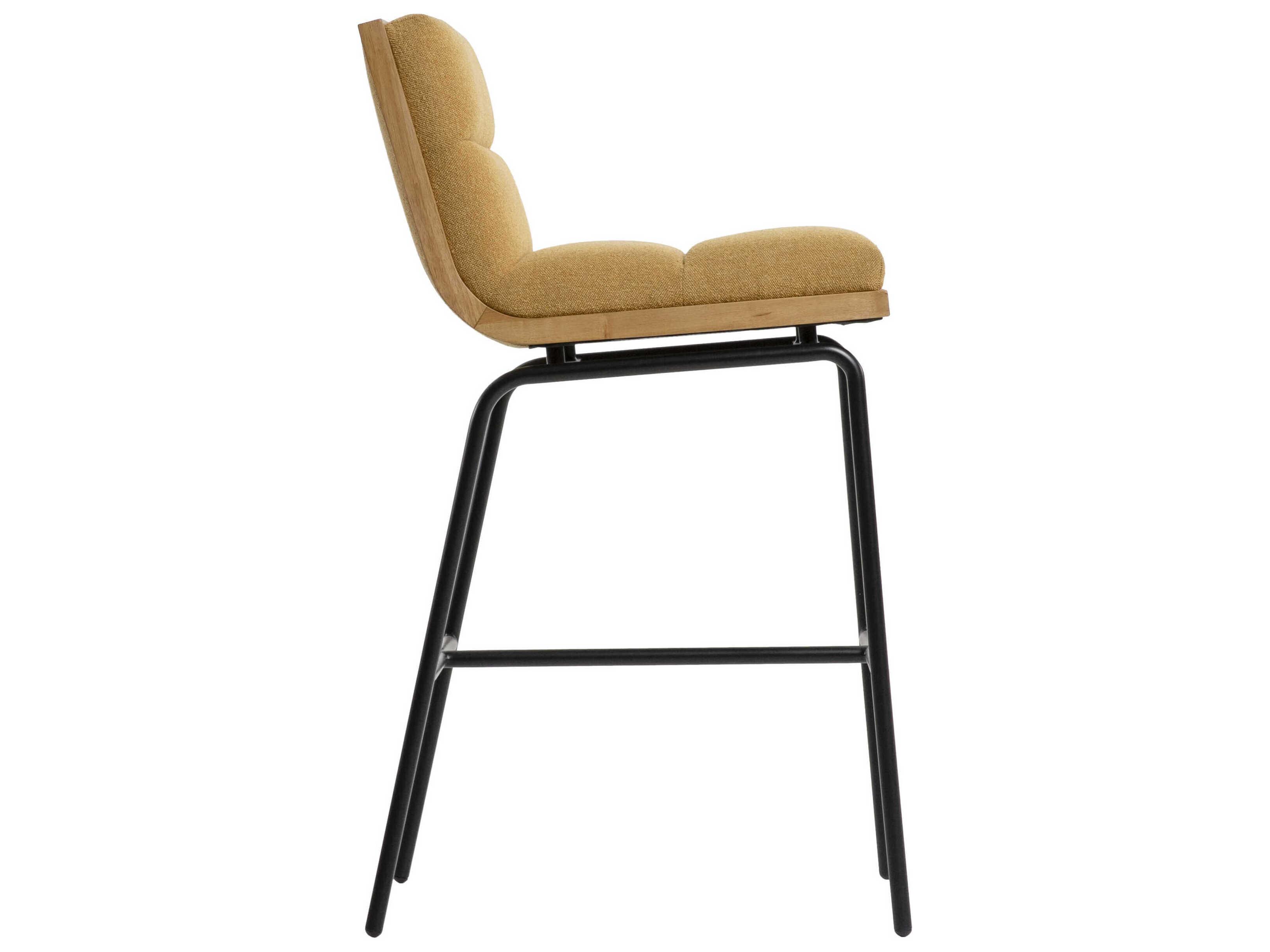 Surya Thomas Black Upholstered Bar Stool