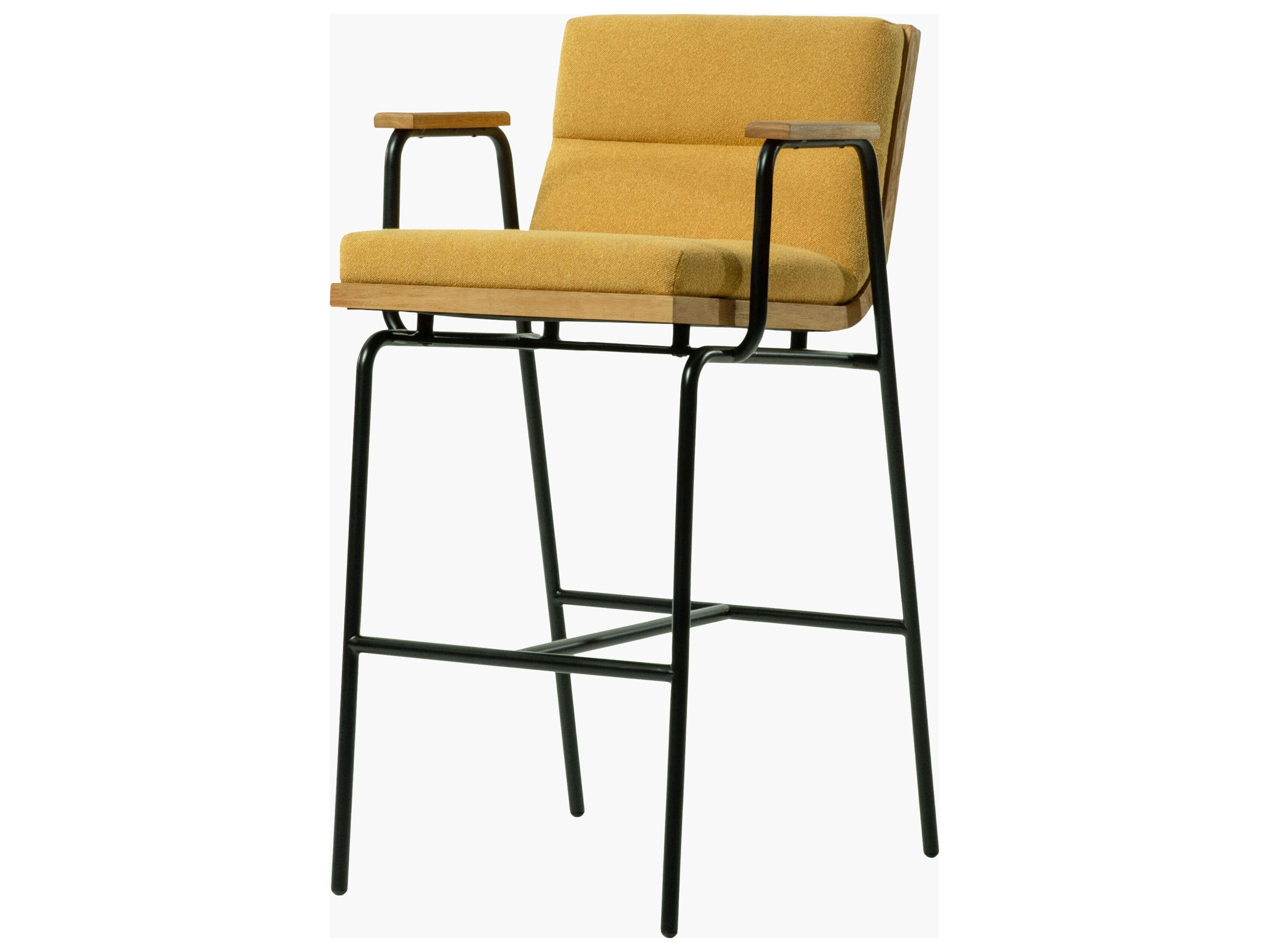 Surya Thomas Black Upholstered Bar Stool