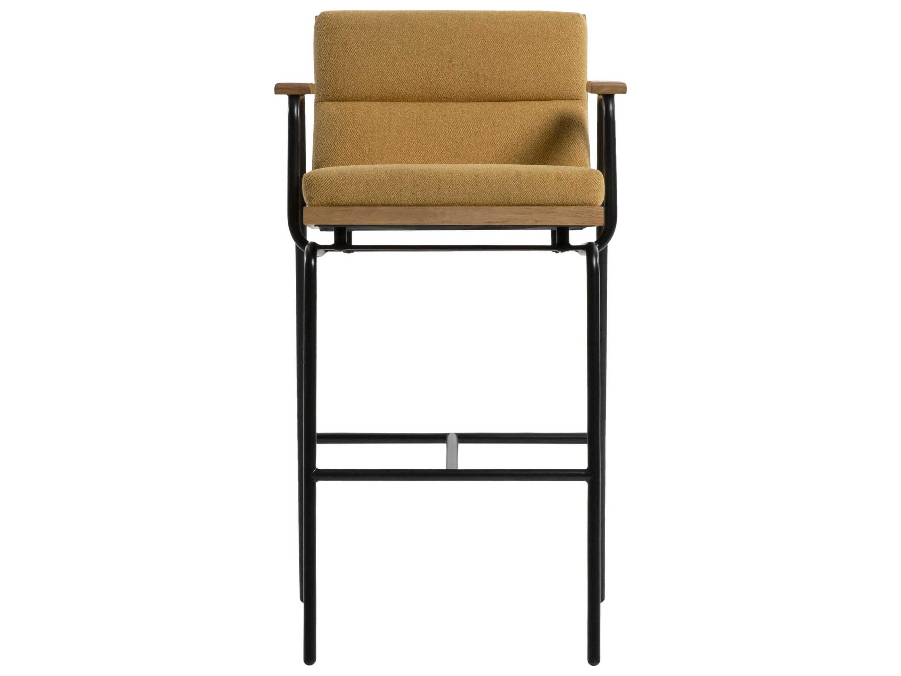Surya Thomas Black Upholstered Bar Stool