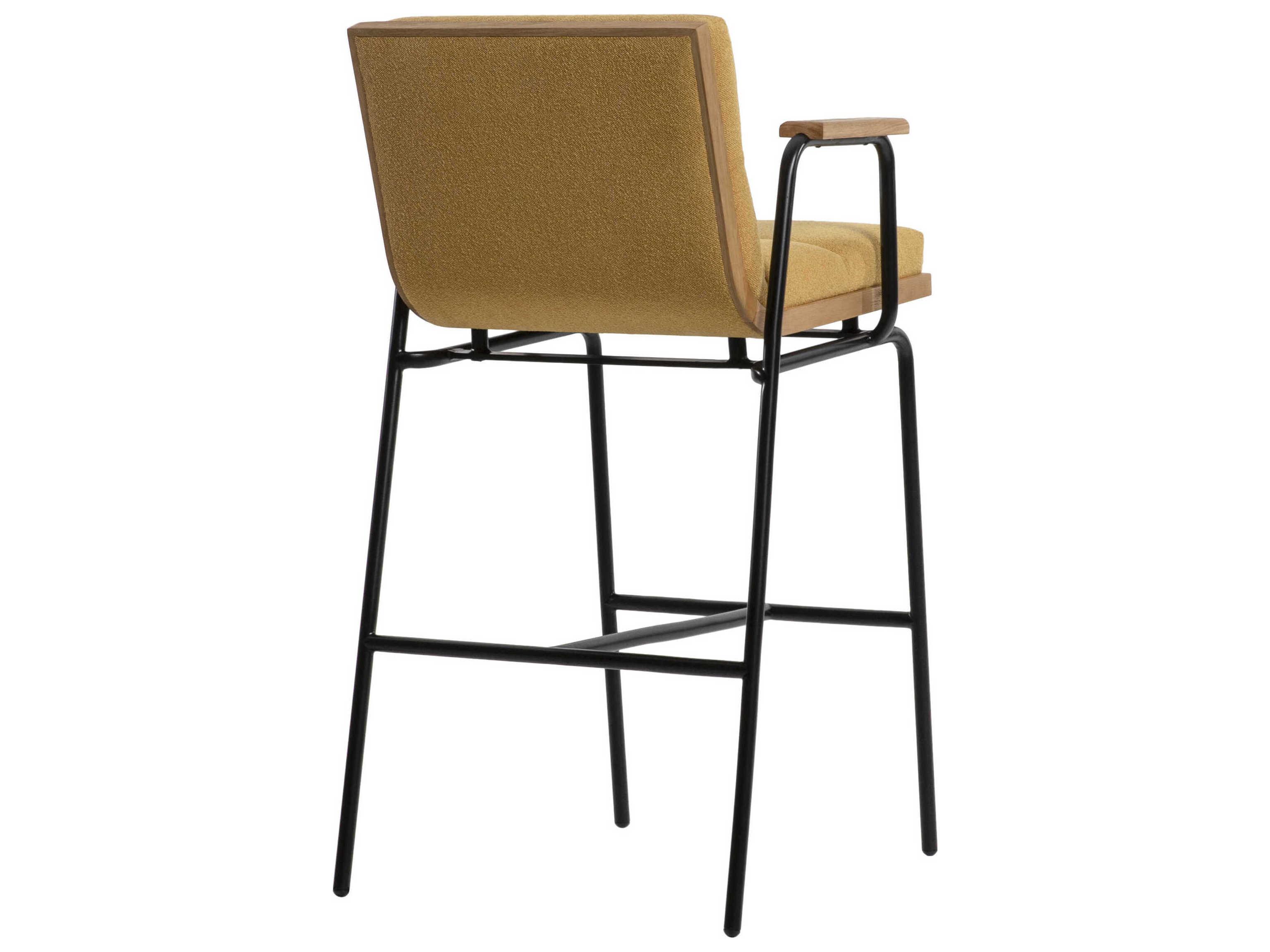 Surya Thomas Black Upholstered Bar Stool