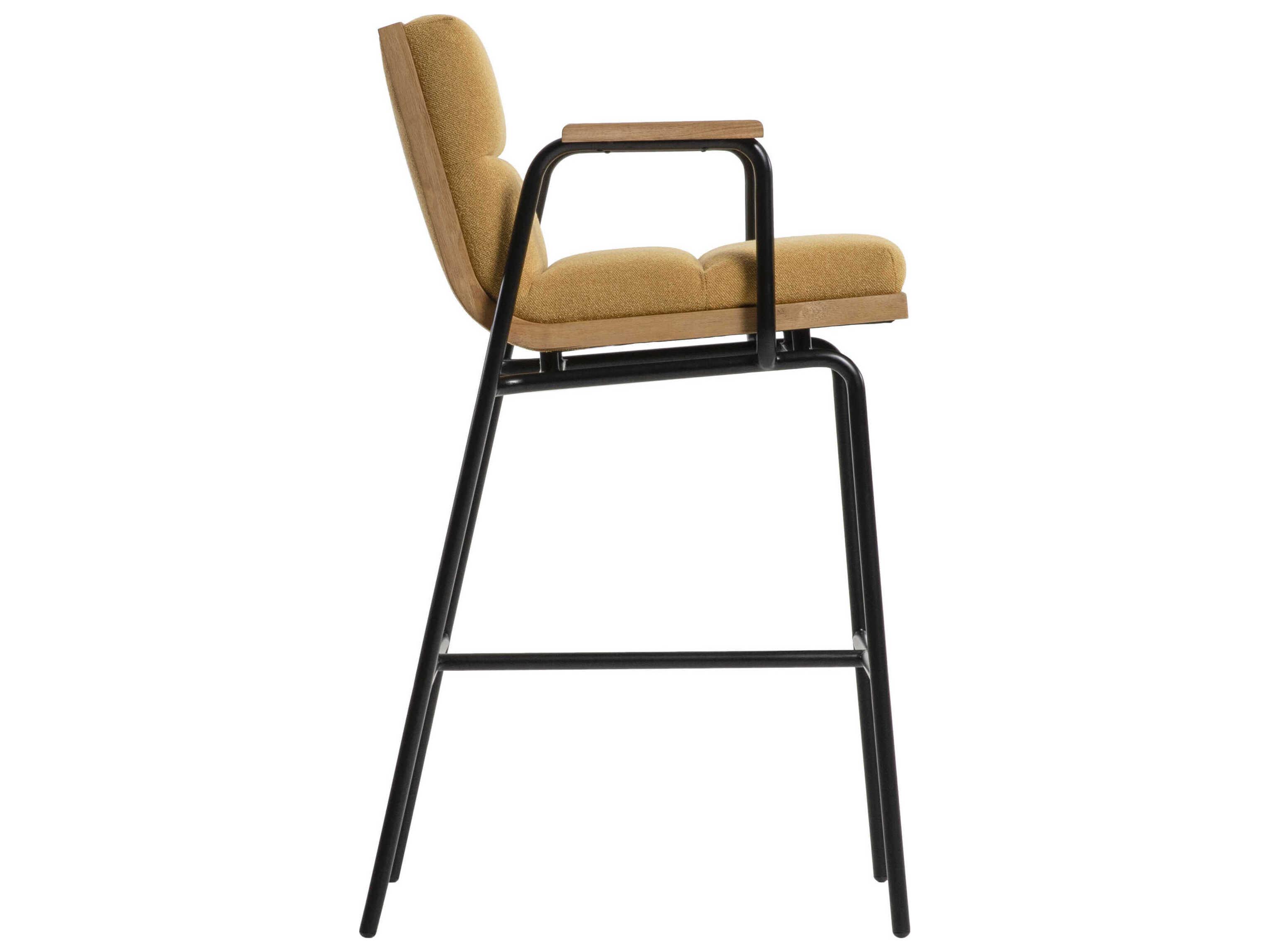 Surya Thomas Black Upholstered Bar Stool