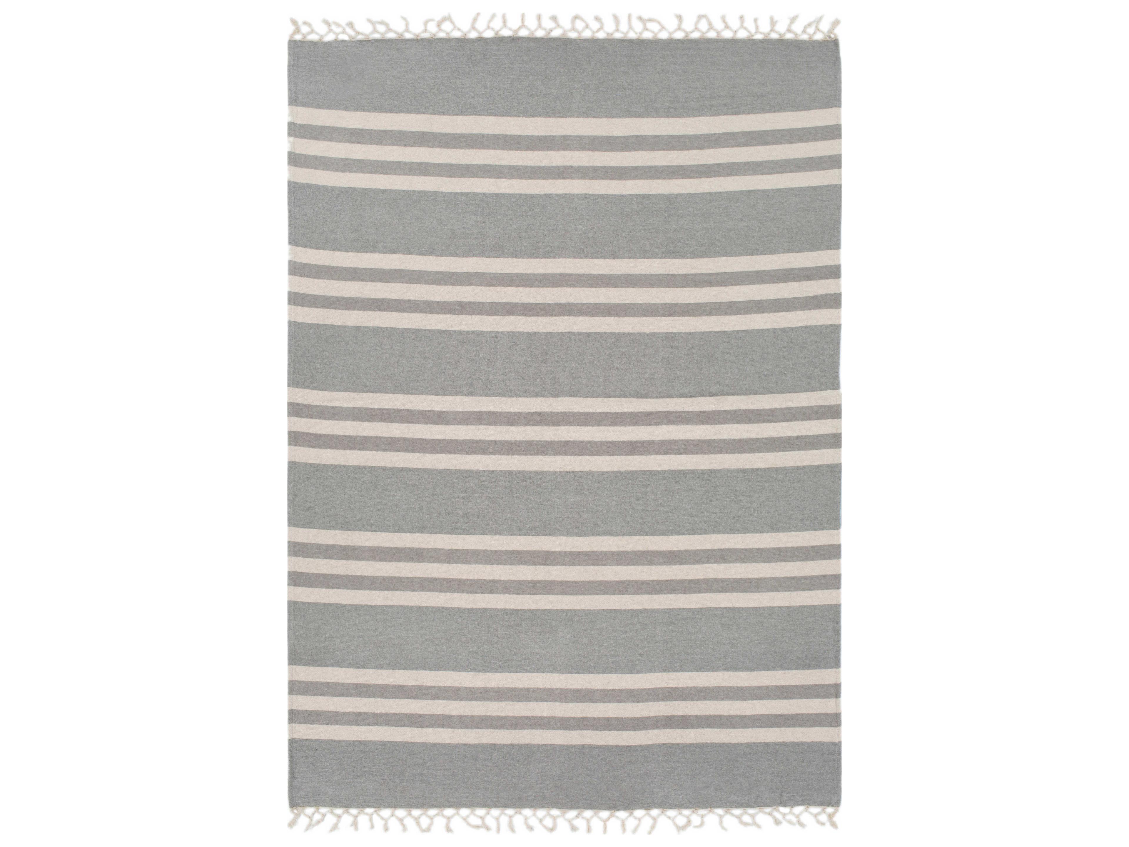 Surya Troy Medium Gray / Cream / Light Gray Throw