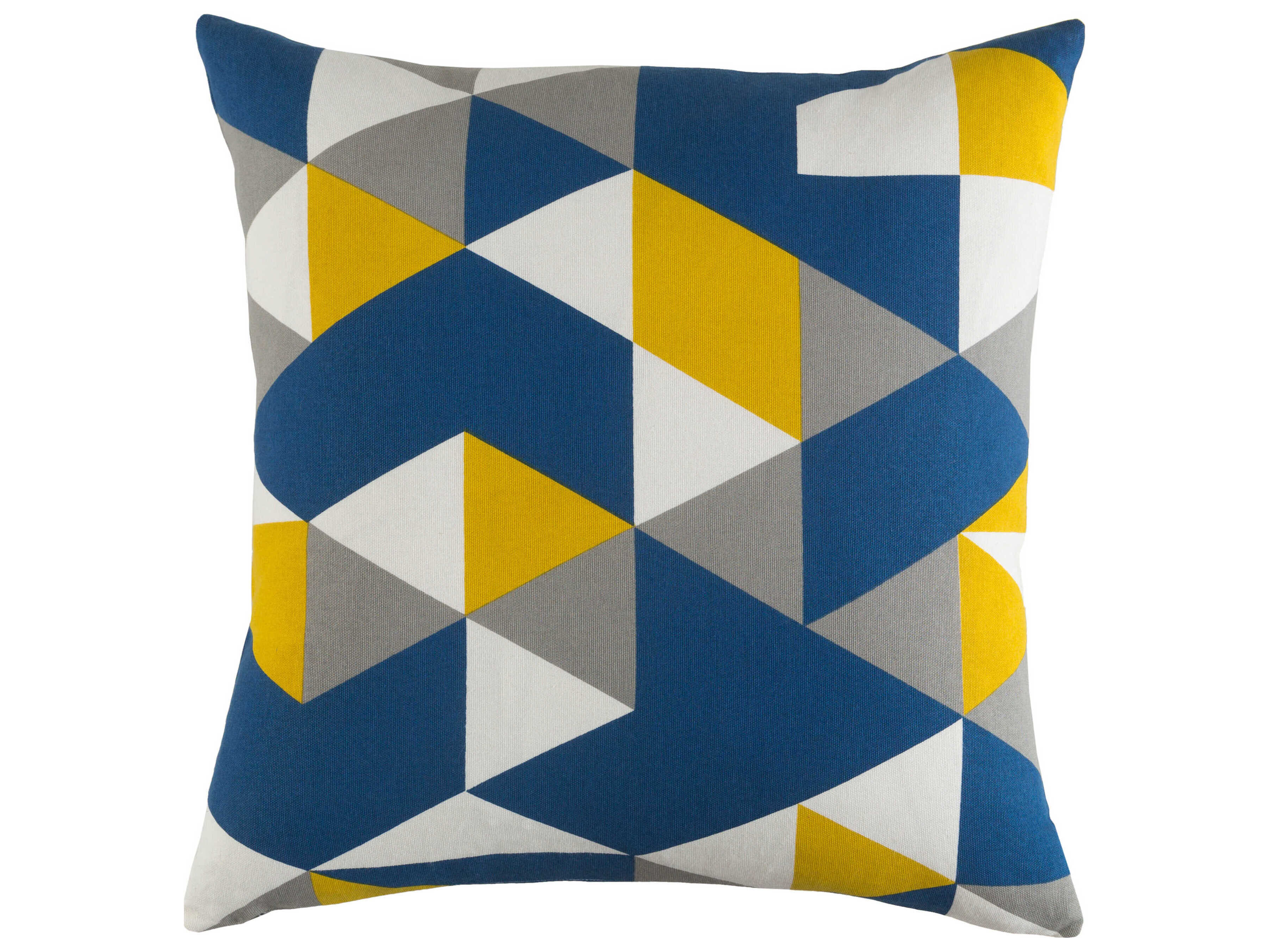 Surya Trudy Yellow / Dark Blue / White Pillow