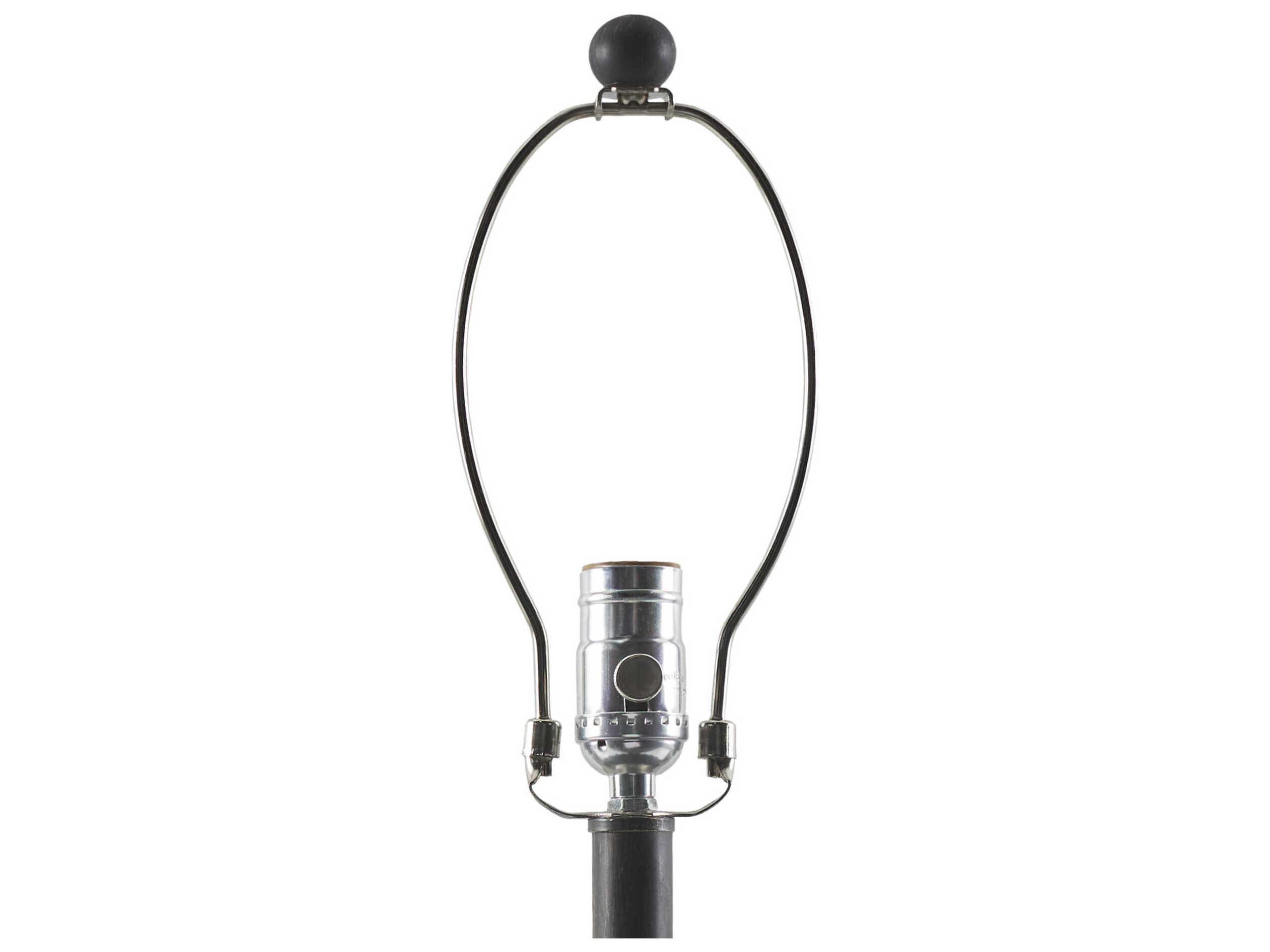 Surya Terza Black White Linen Buffet Lamp