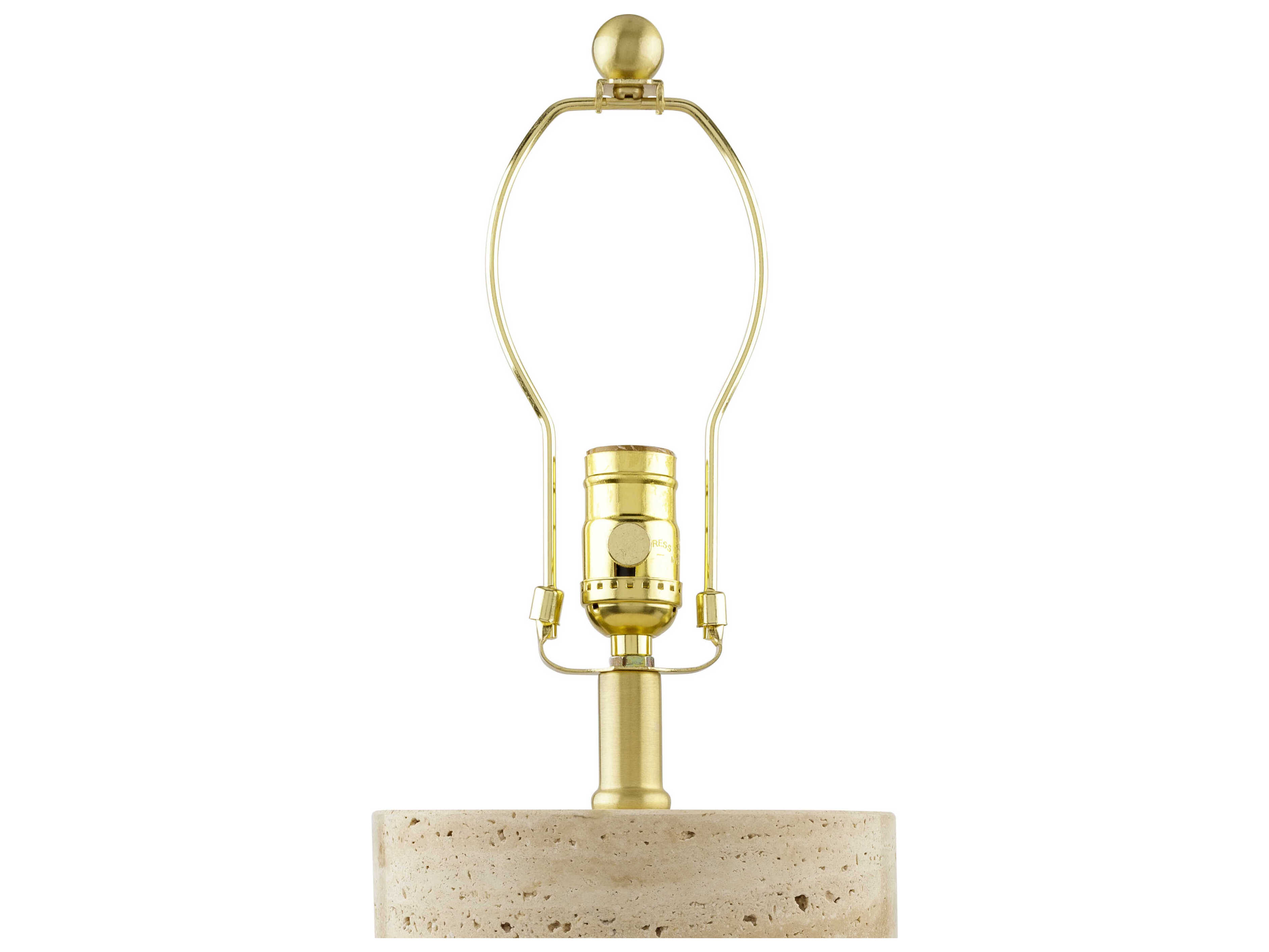 Surya Travera Butter White Linen Brown Table Lamp