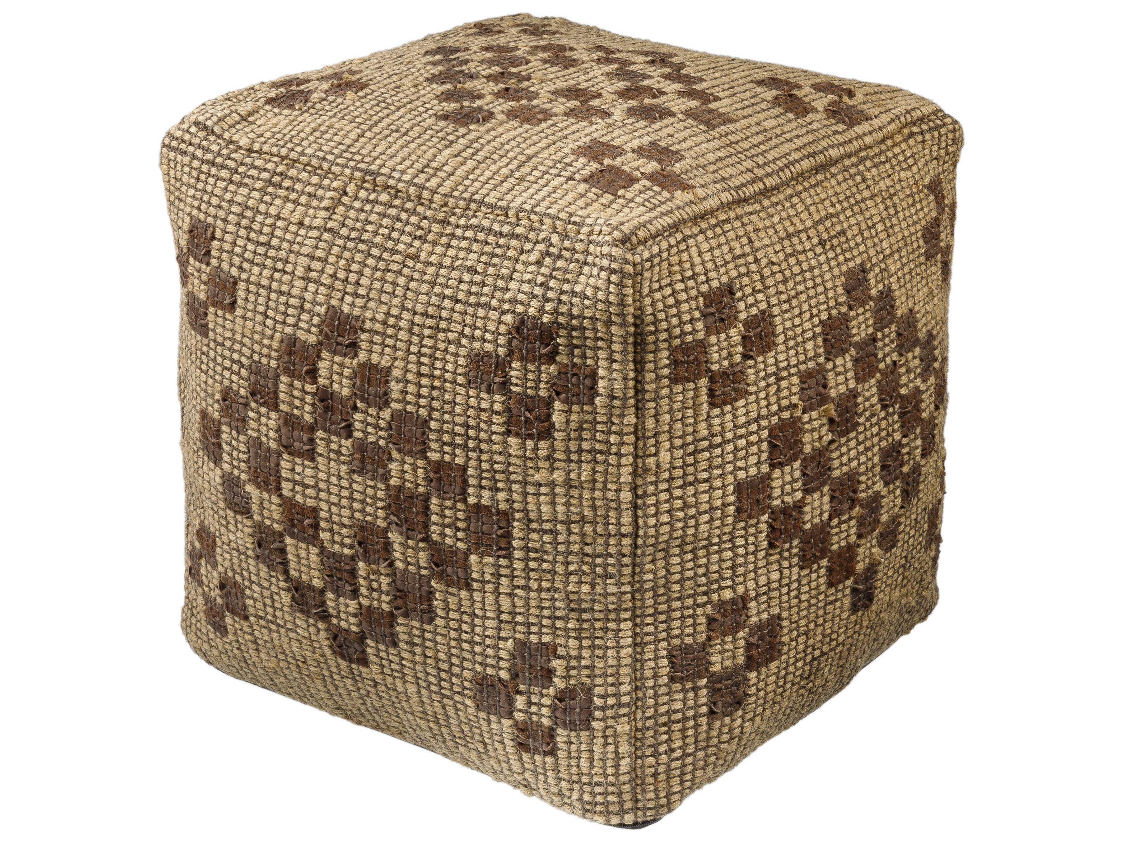 Surya Twareg Beige Pouf