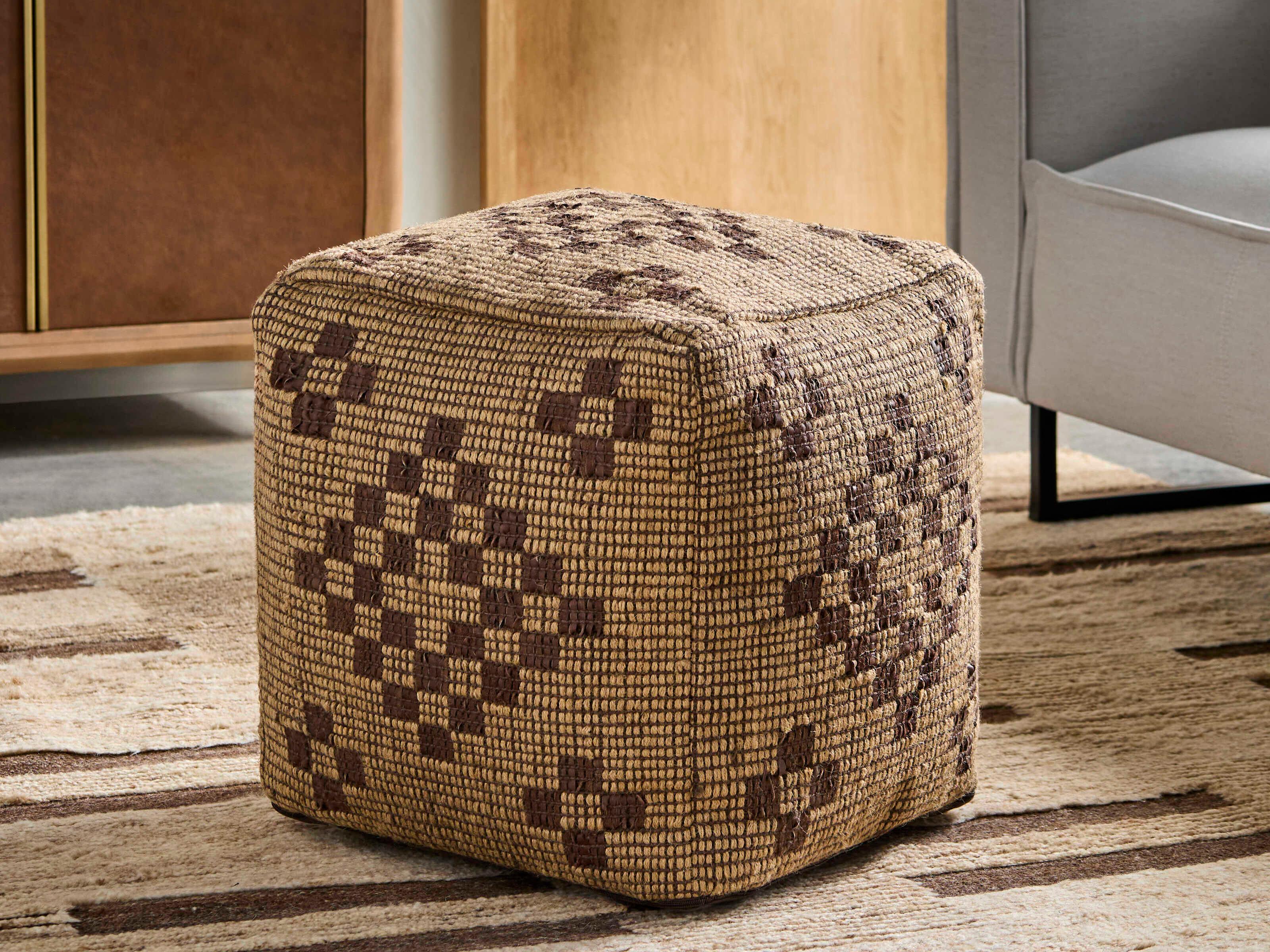 Surya Twareg Beige Pouf