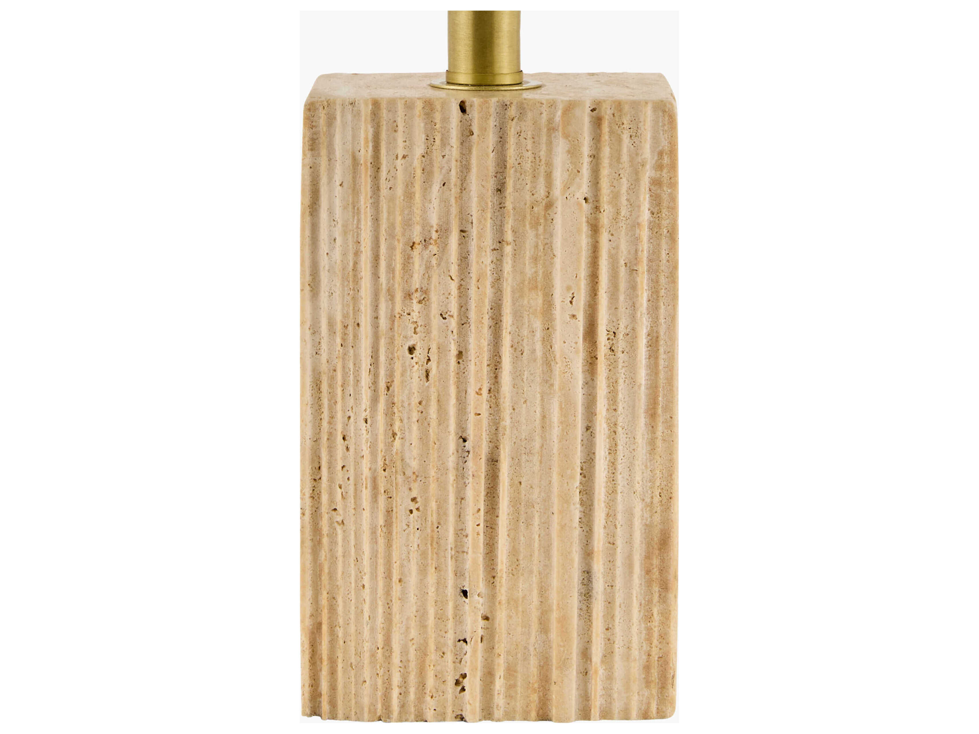 Surya Taboye Brown White Linen Table Lamp