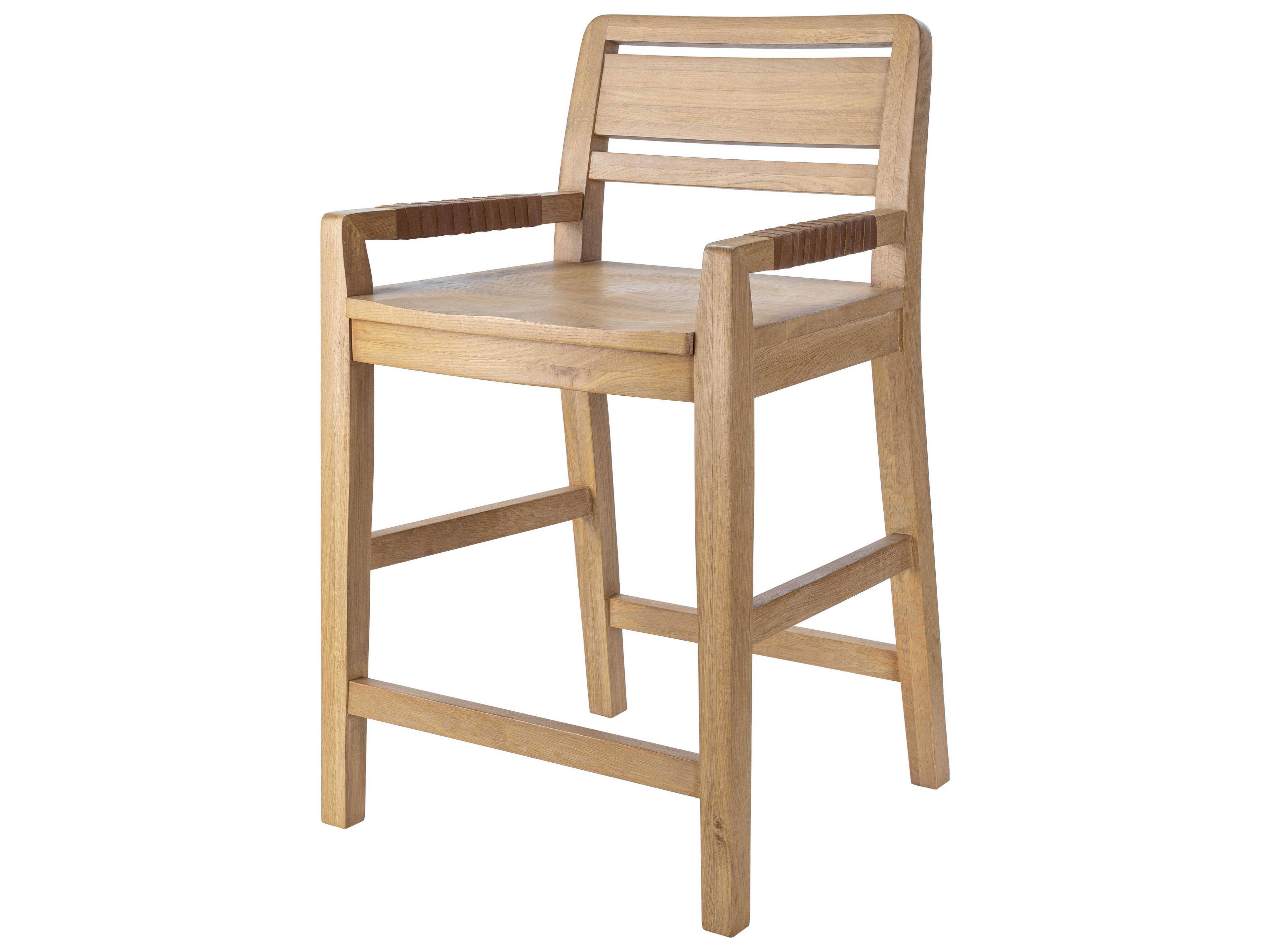 Surya Uintah Brown Tan Oak Wood Bar Stool