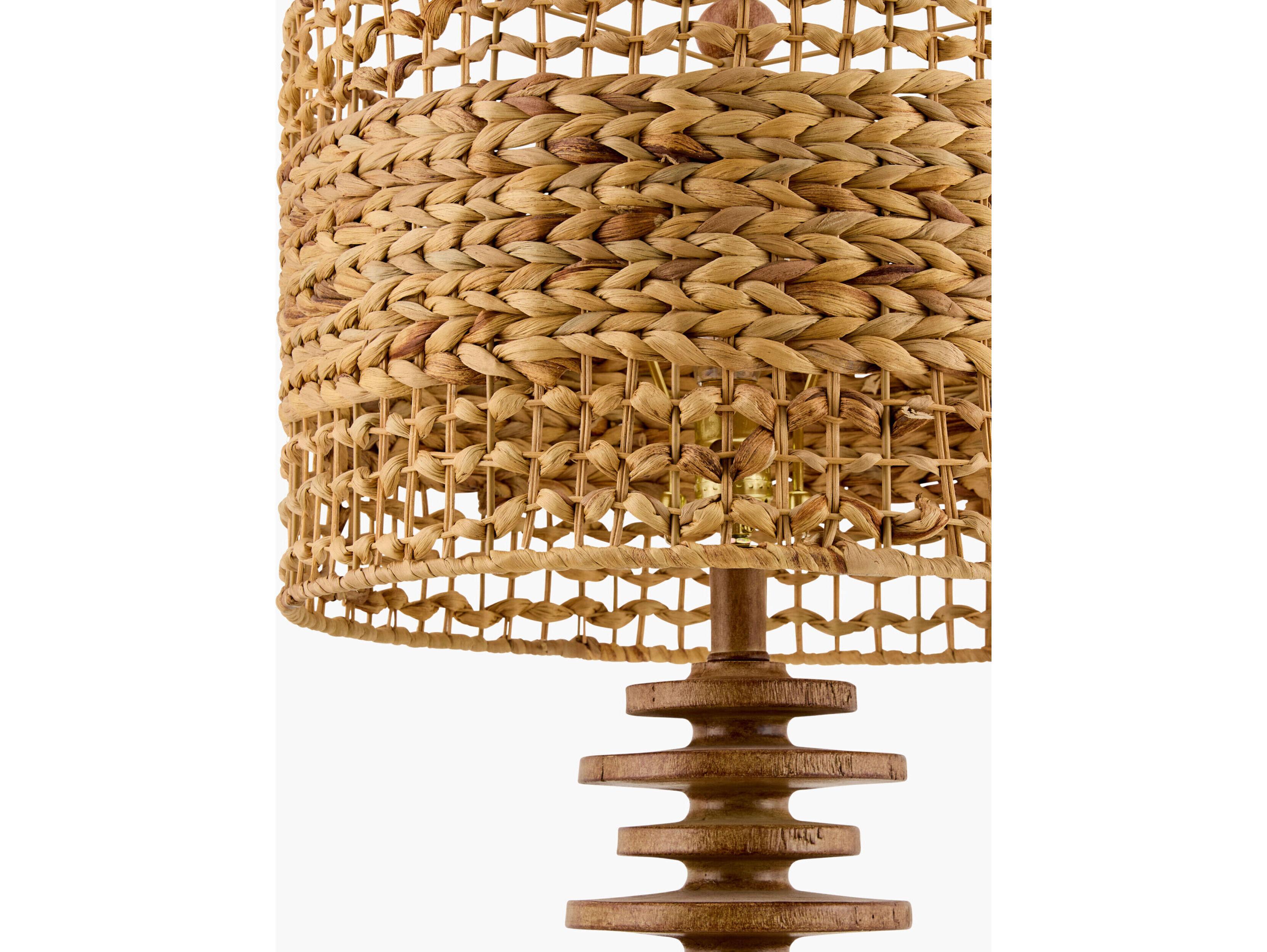 Surya Ukwi Brown Seagrass Table Lamp