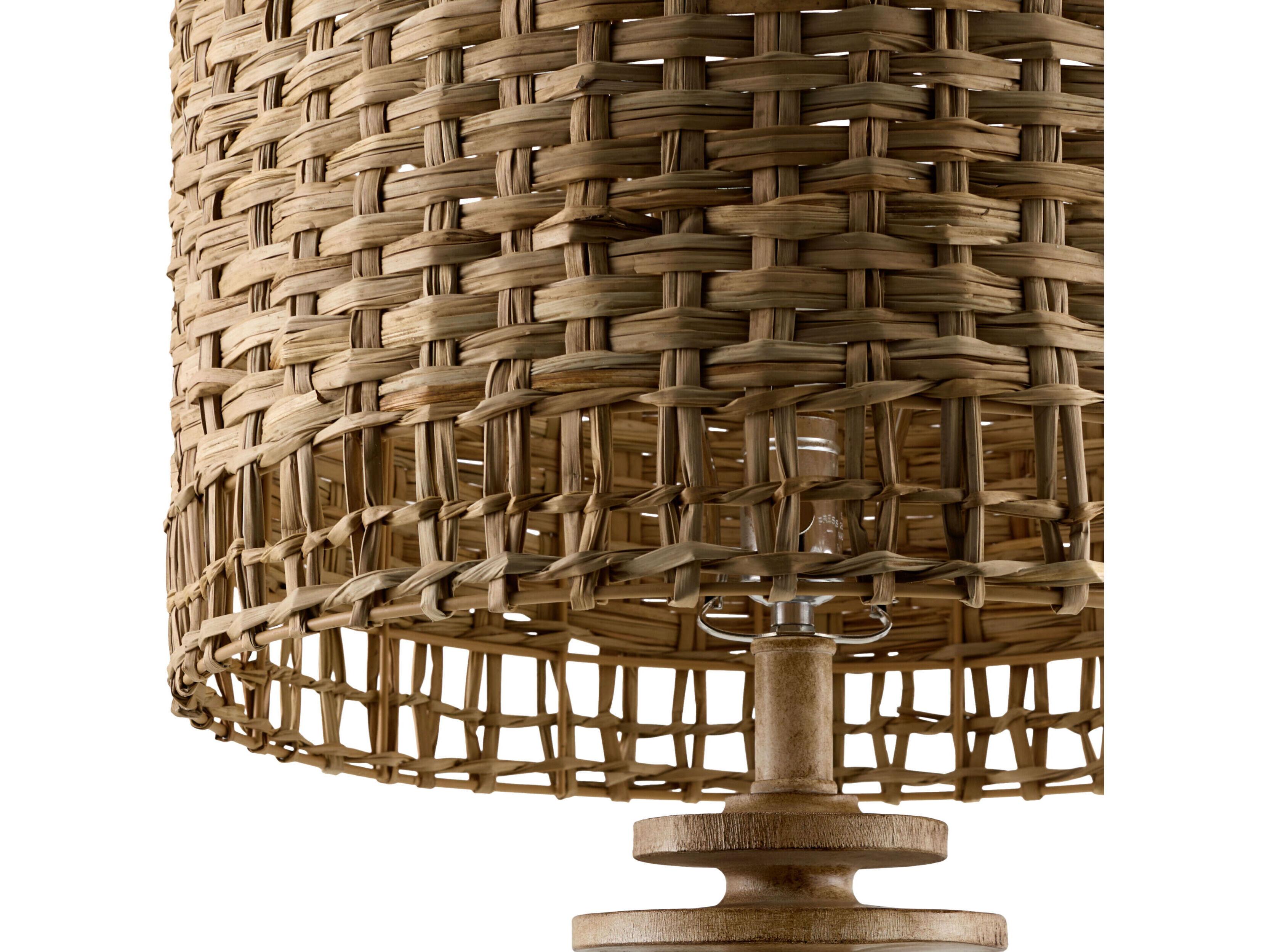 Surya Ukwi Beige Brown Seagrass Table Lamp