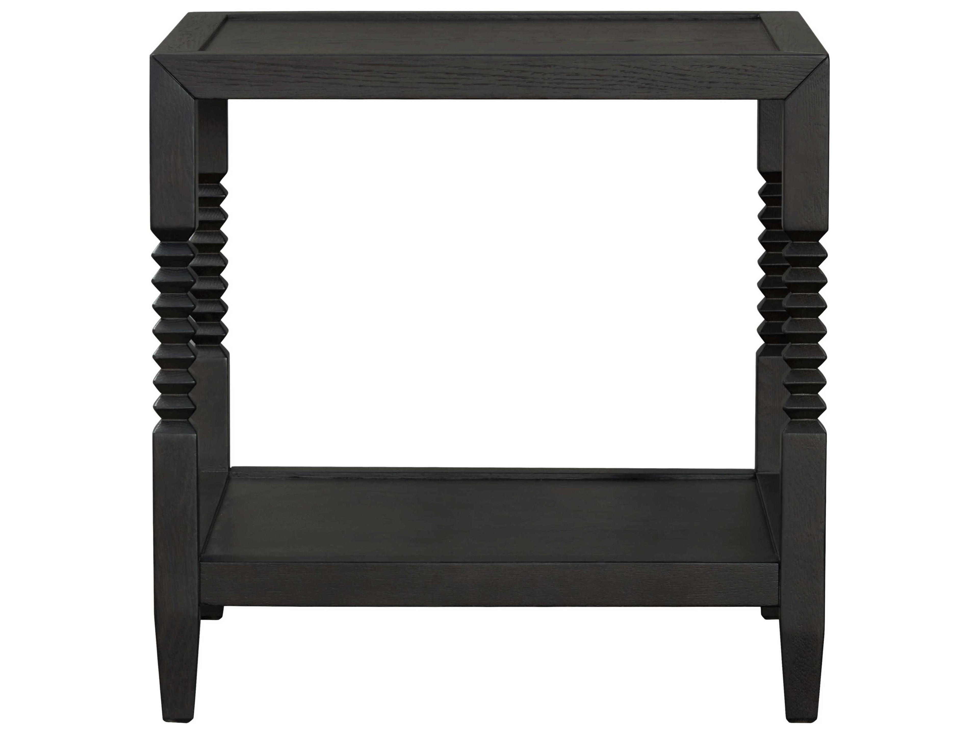 Surya Vansaar Square Wood Black End Table