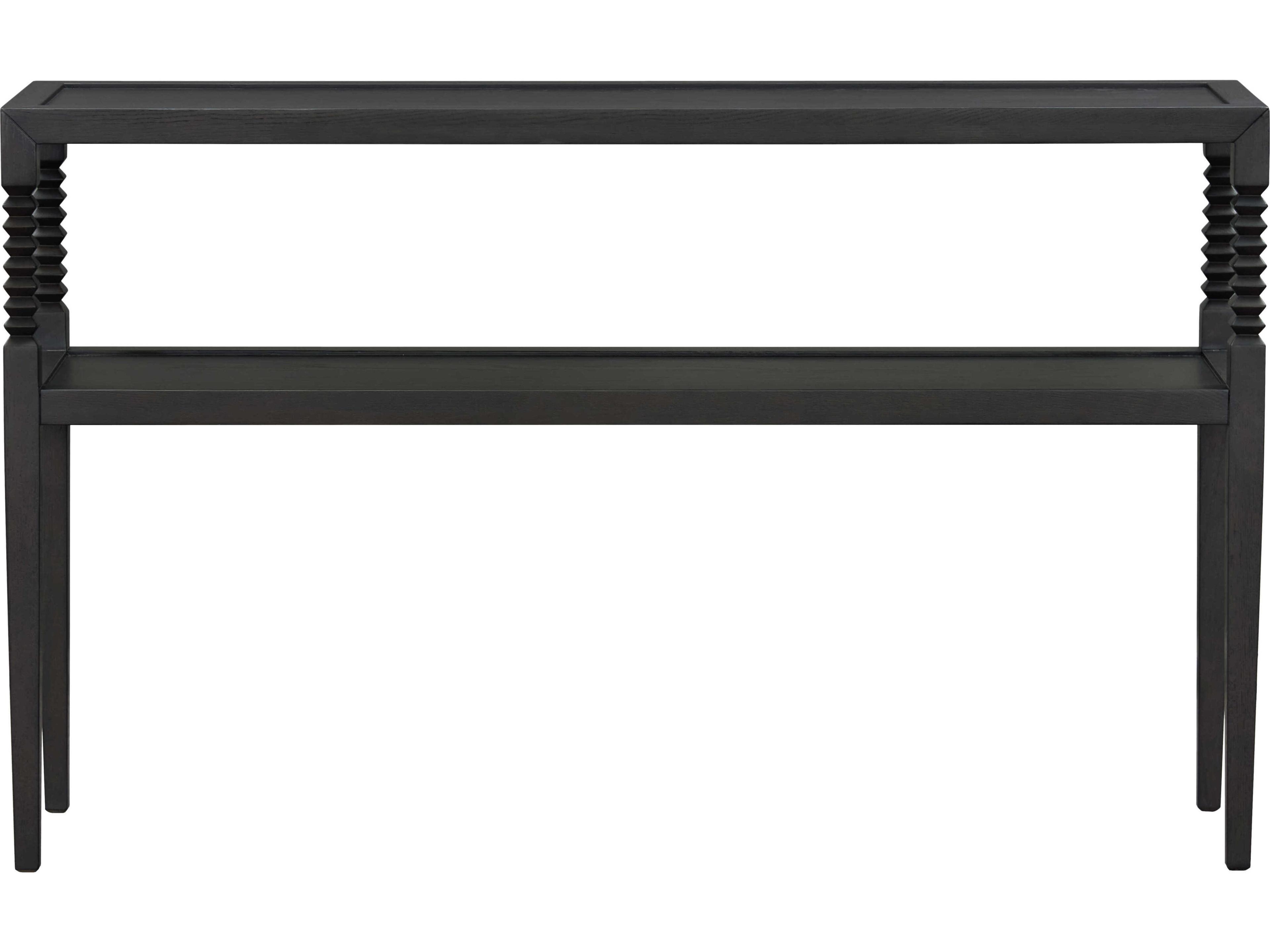 Surya Vansaar Rectangular Wood Black Console Table