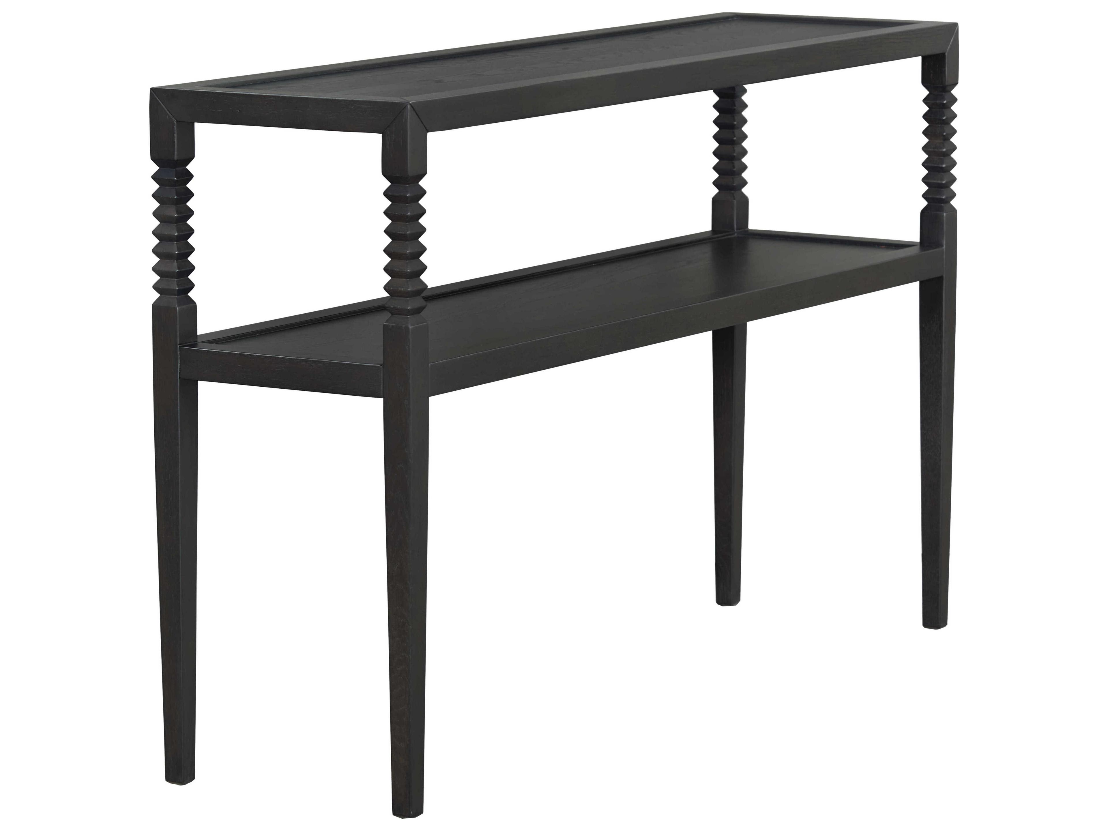 Surya Vansaar Rectangular Wood Black Console Table