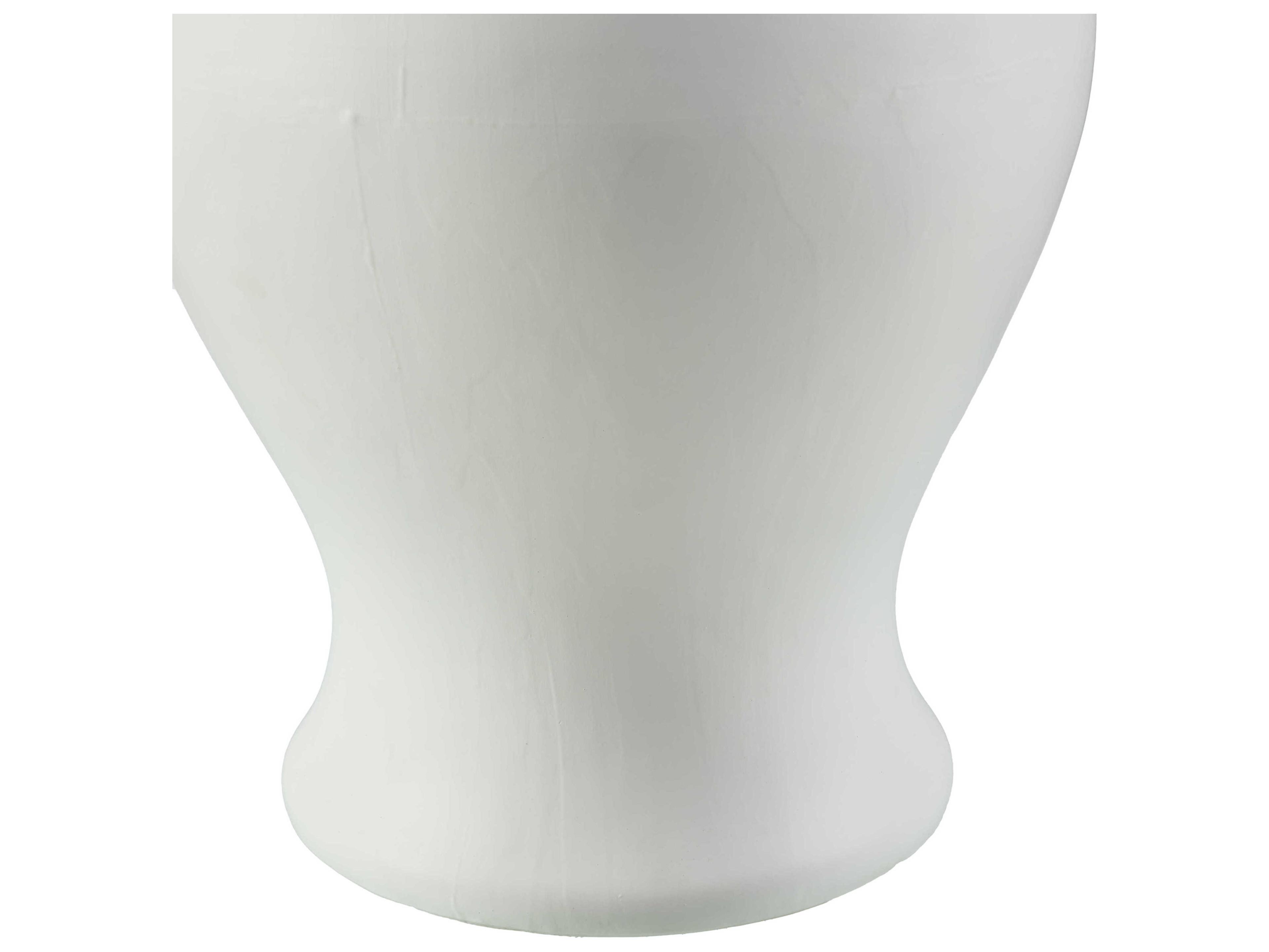 Surya Velas White Linen Buffet Lamp