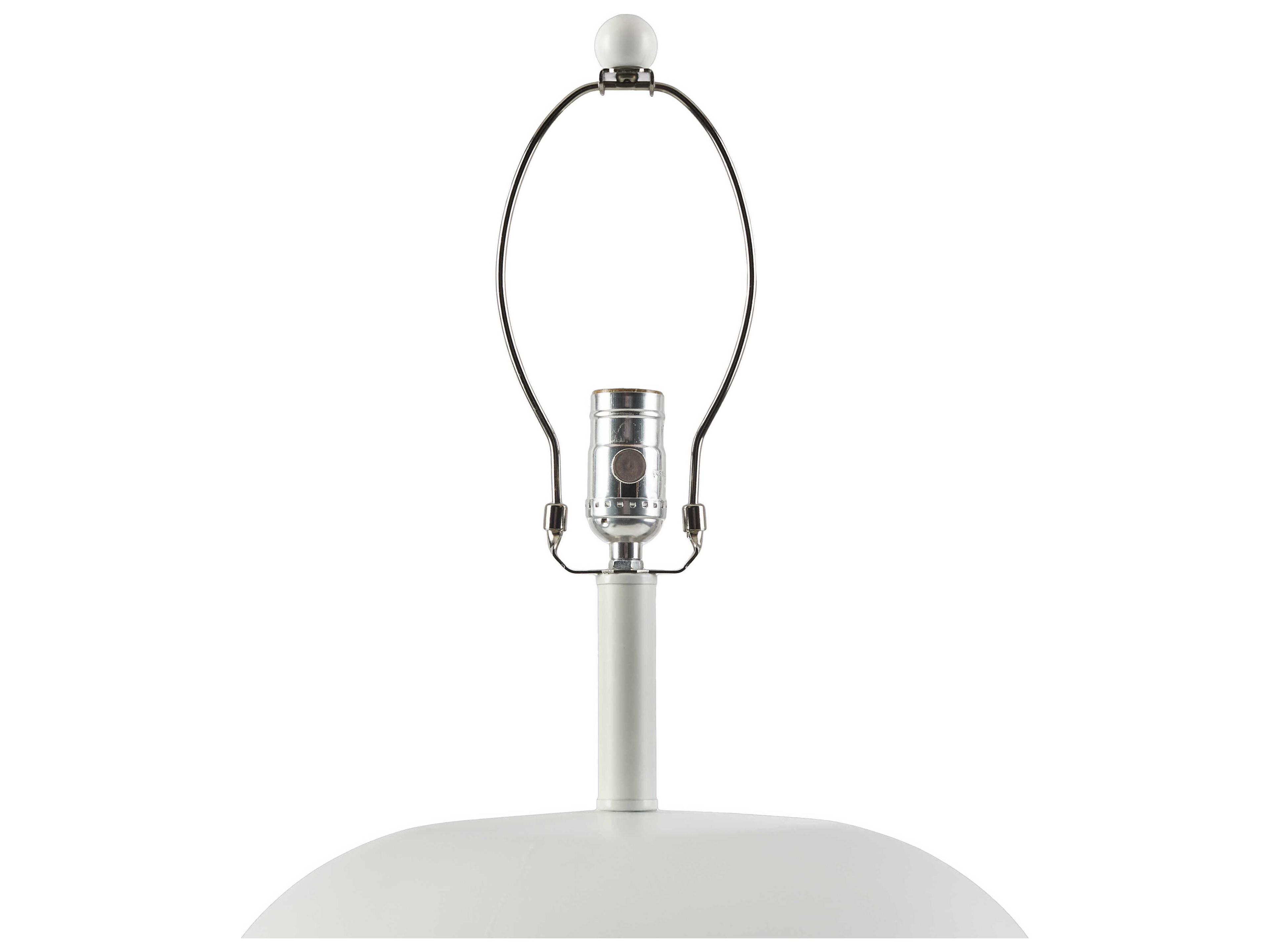 Surya Velas White Linen Buffet Lamp