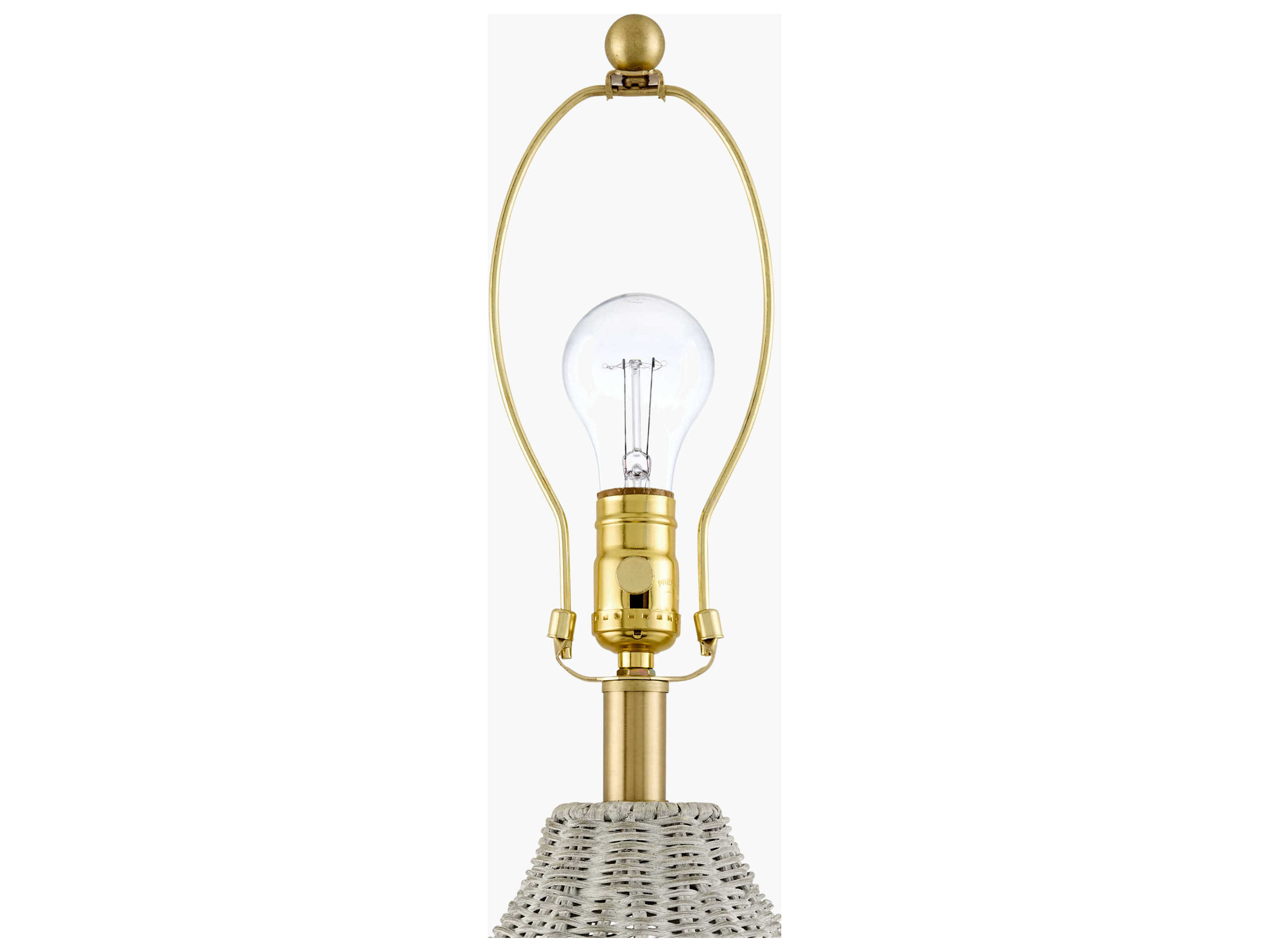 Surya Velles Gray White Linen Buffet Lamp