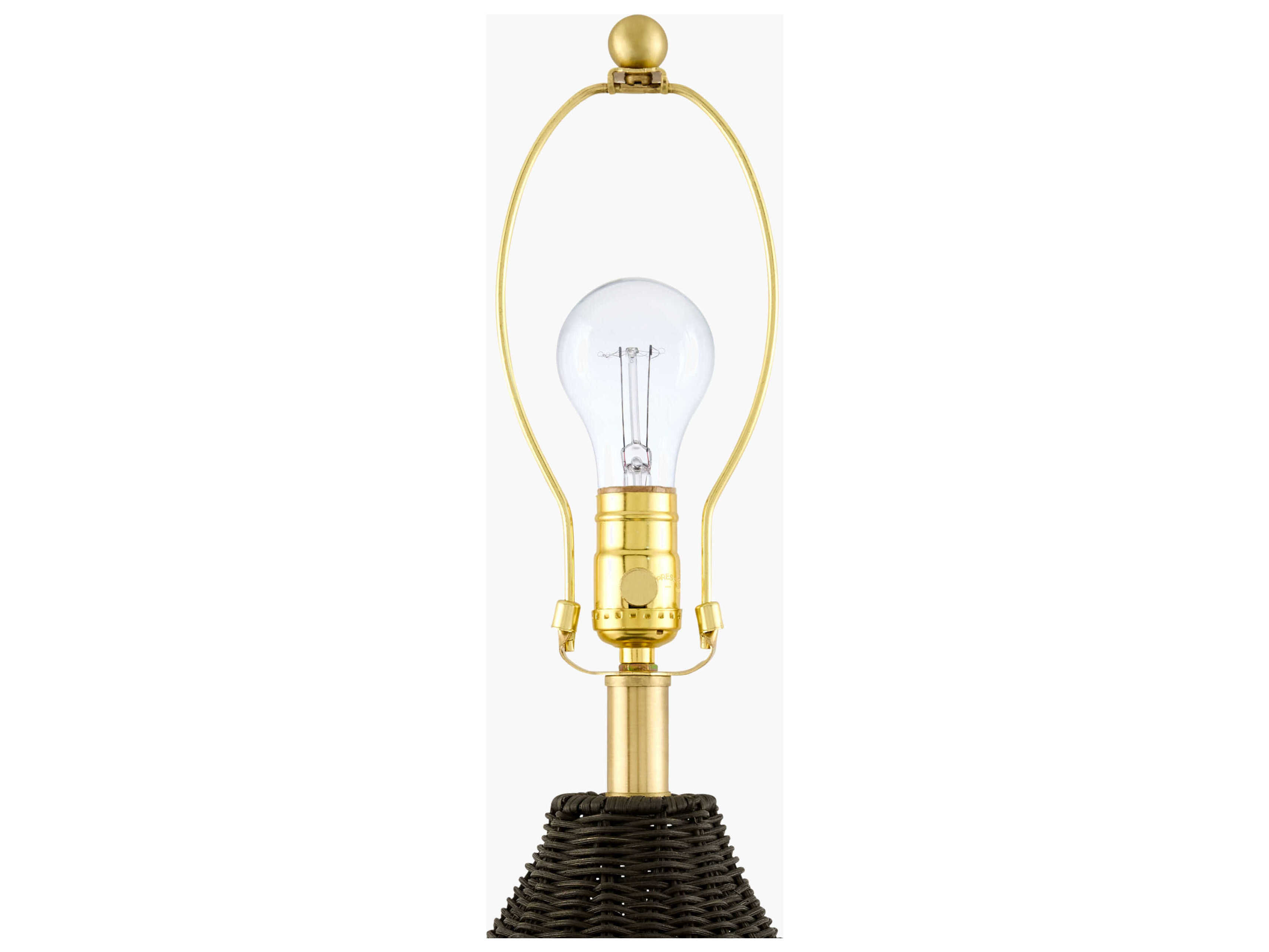 Surya Velles Black White Linen Buffet Lamp