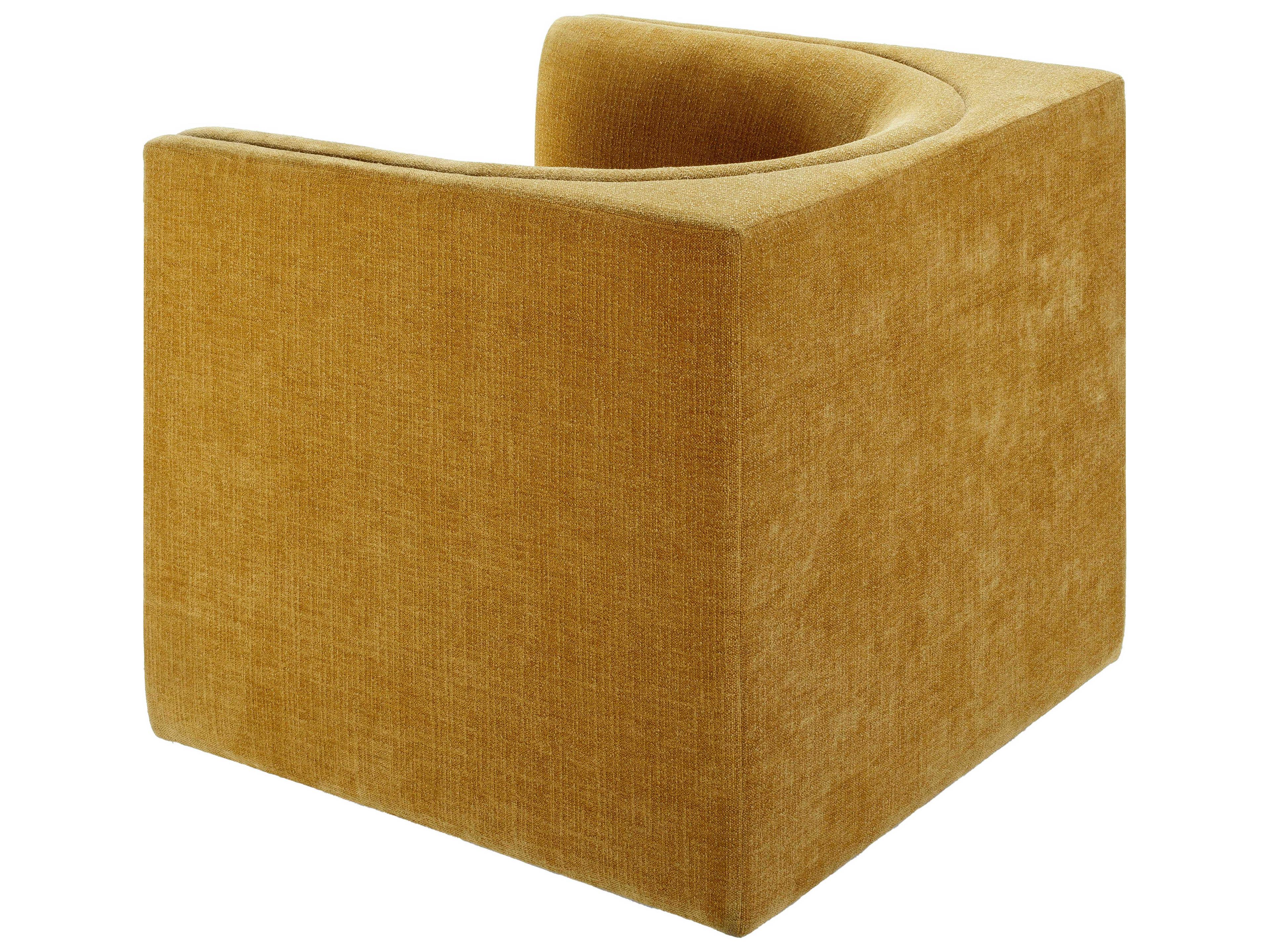 Surya Vivienne Swivel Yellow Accent Chair 