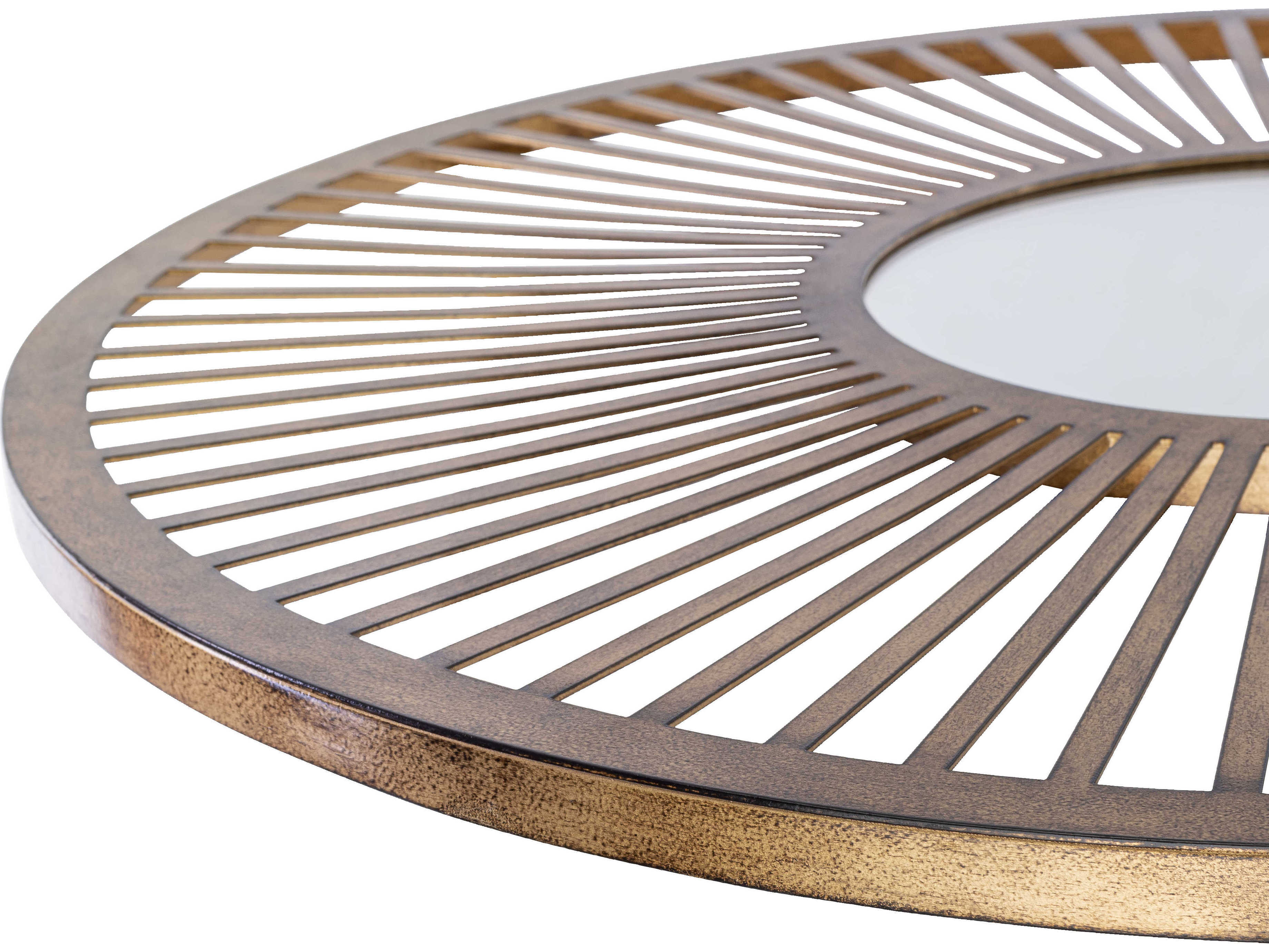 Surya Vision Gold Round Wall Mirror