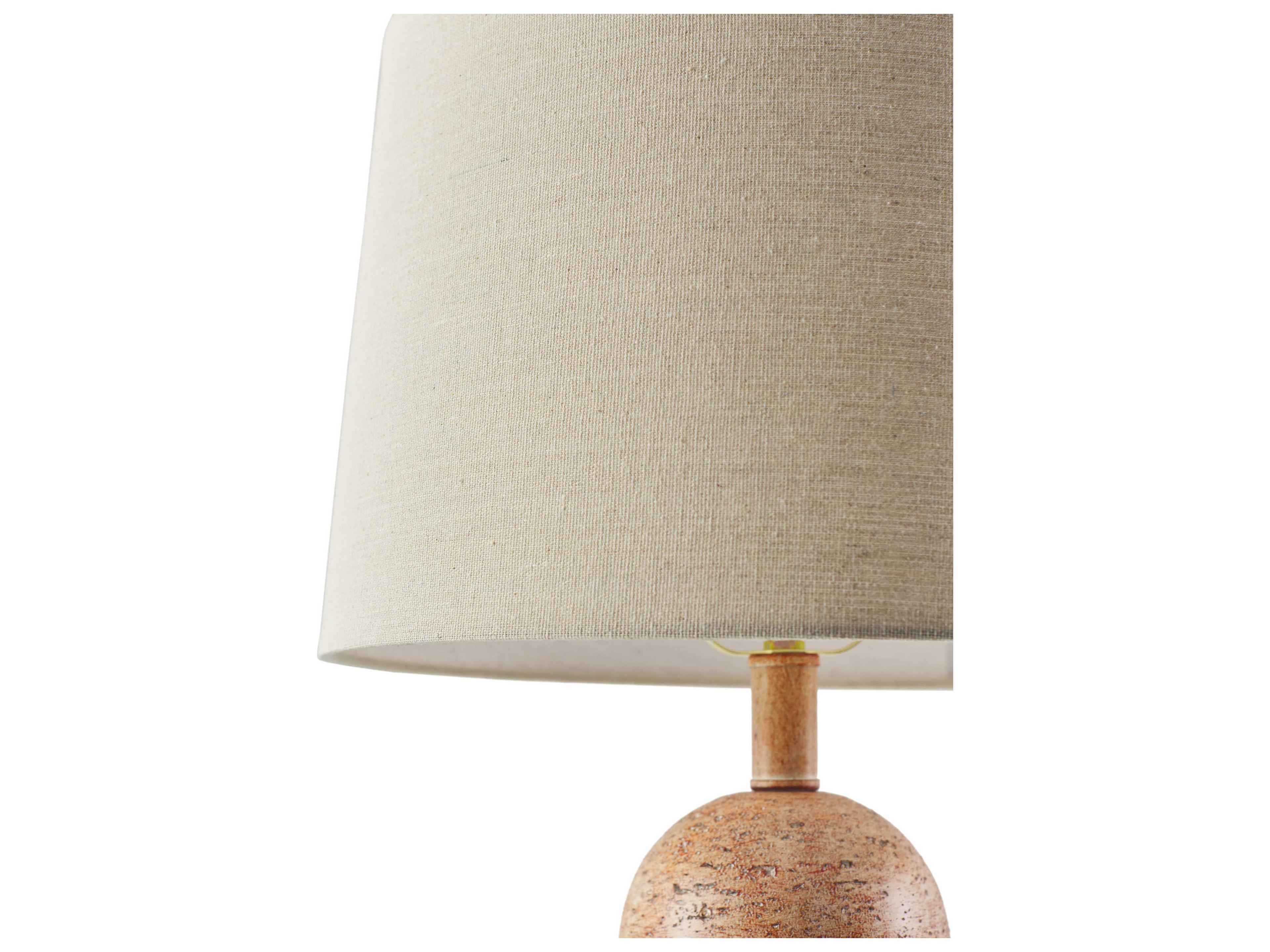 Surya Valle Red Wheat Linen Brown Buffet Lamp