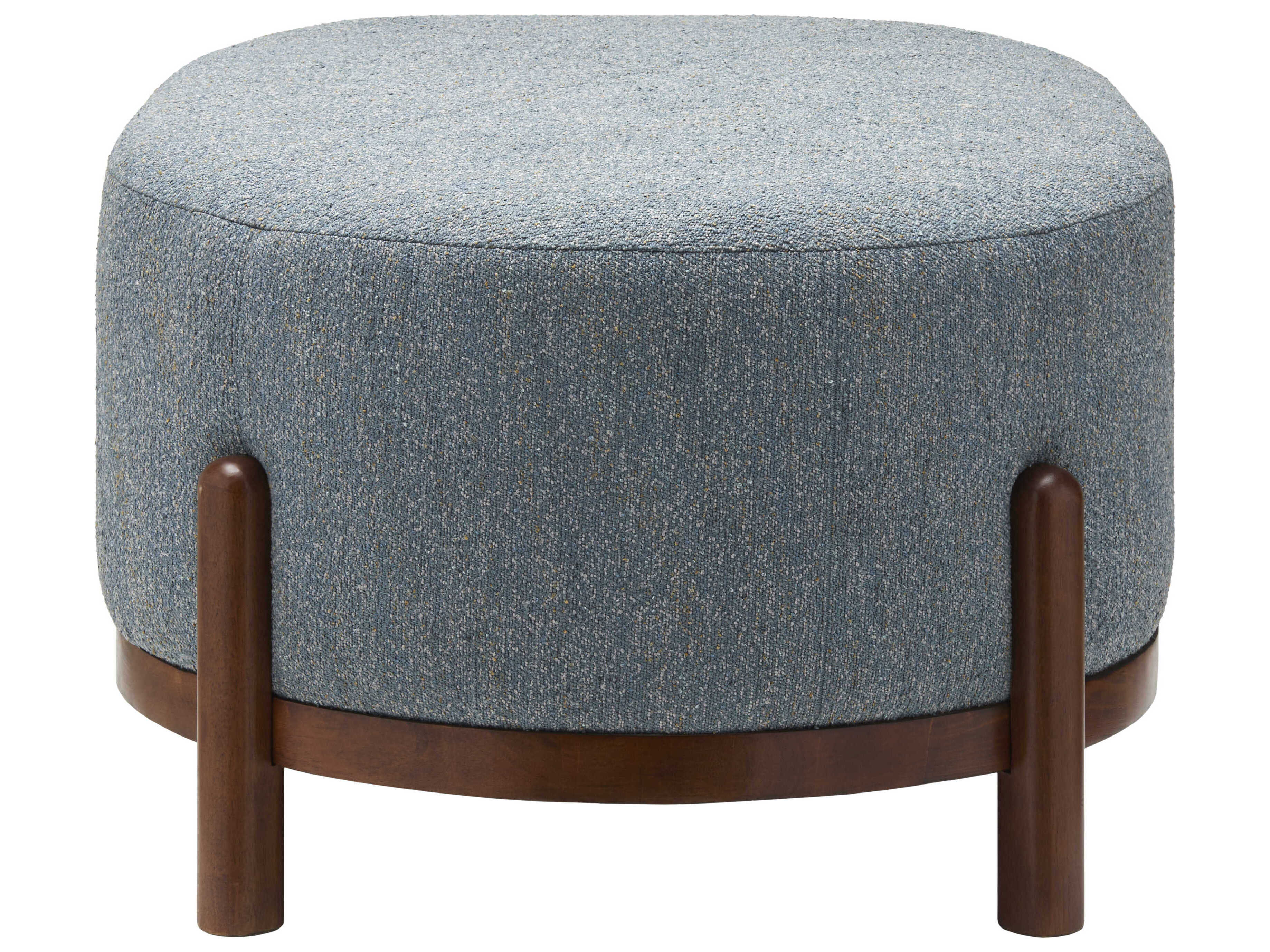 Surya Valek Blue Upholstered Ottoman