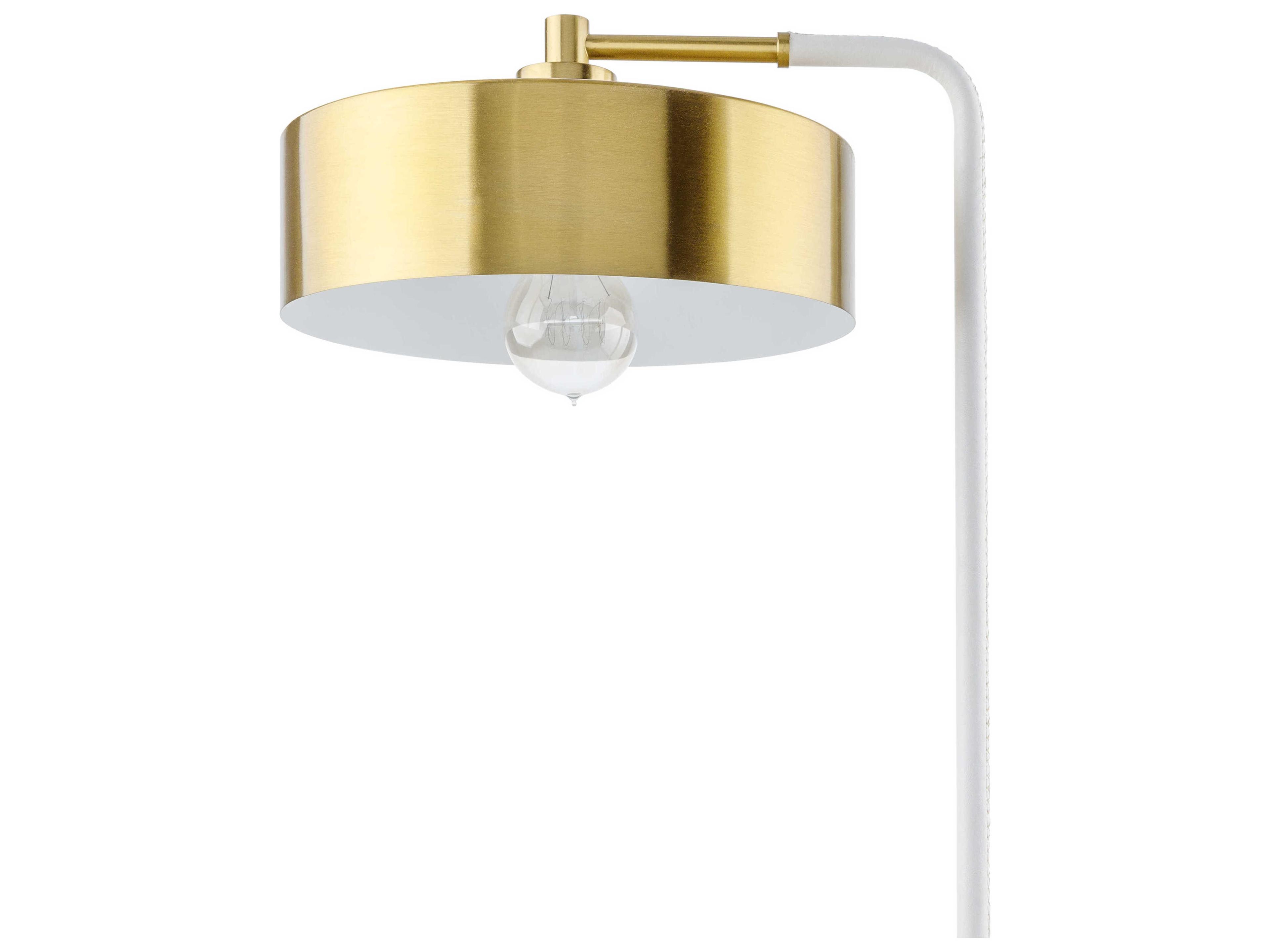 Surya Valo Gold White Metal Desk Lamp