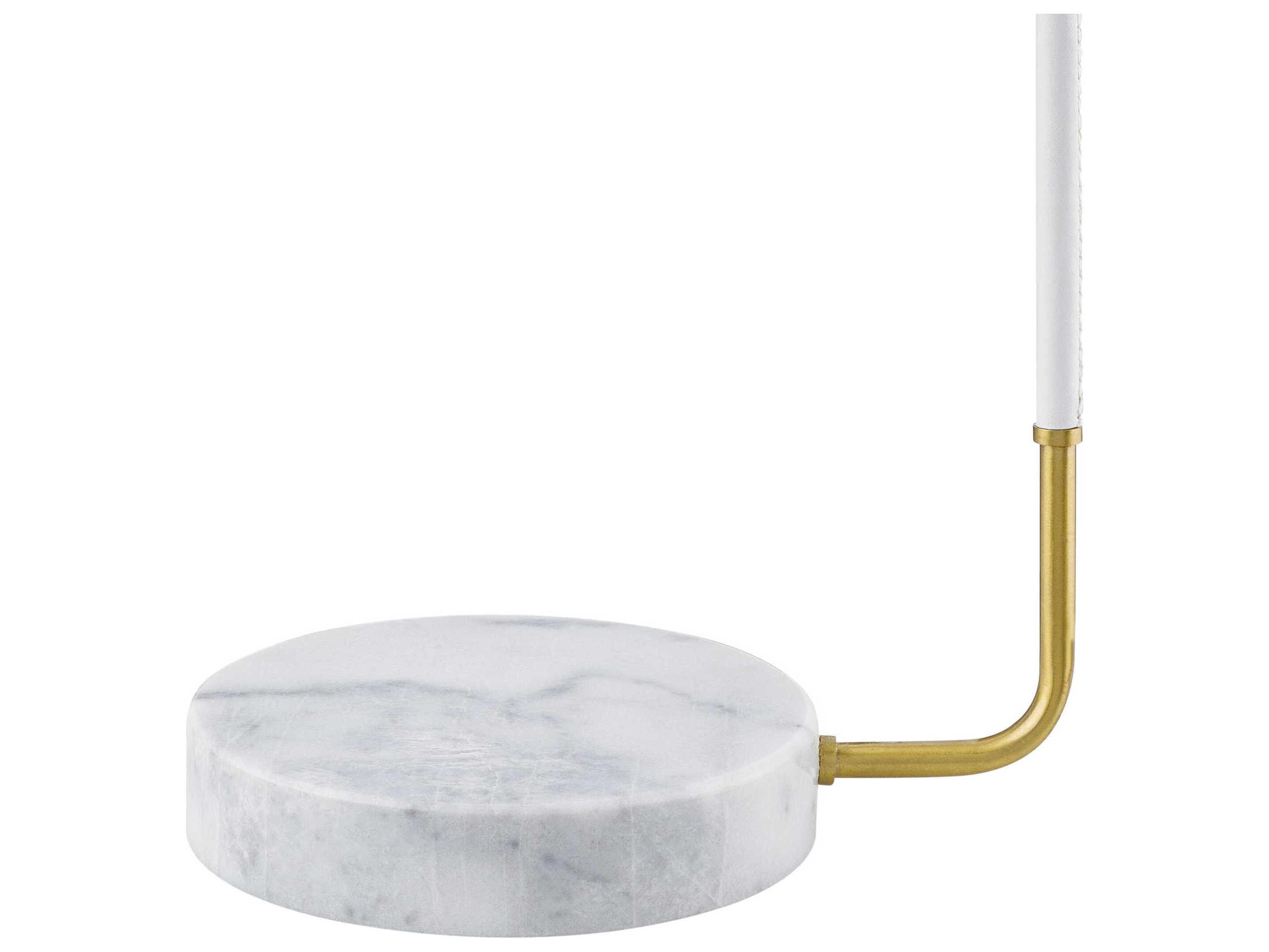 Surya Valo Gold White Metal Desk Lamp