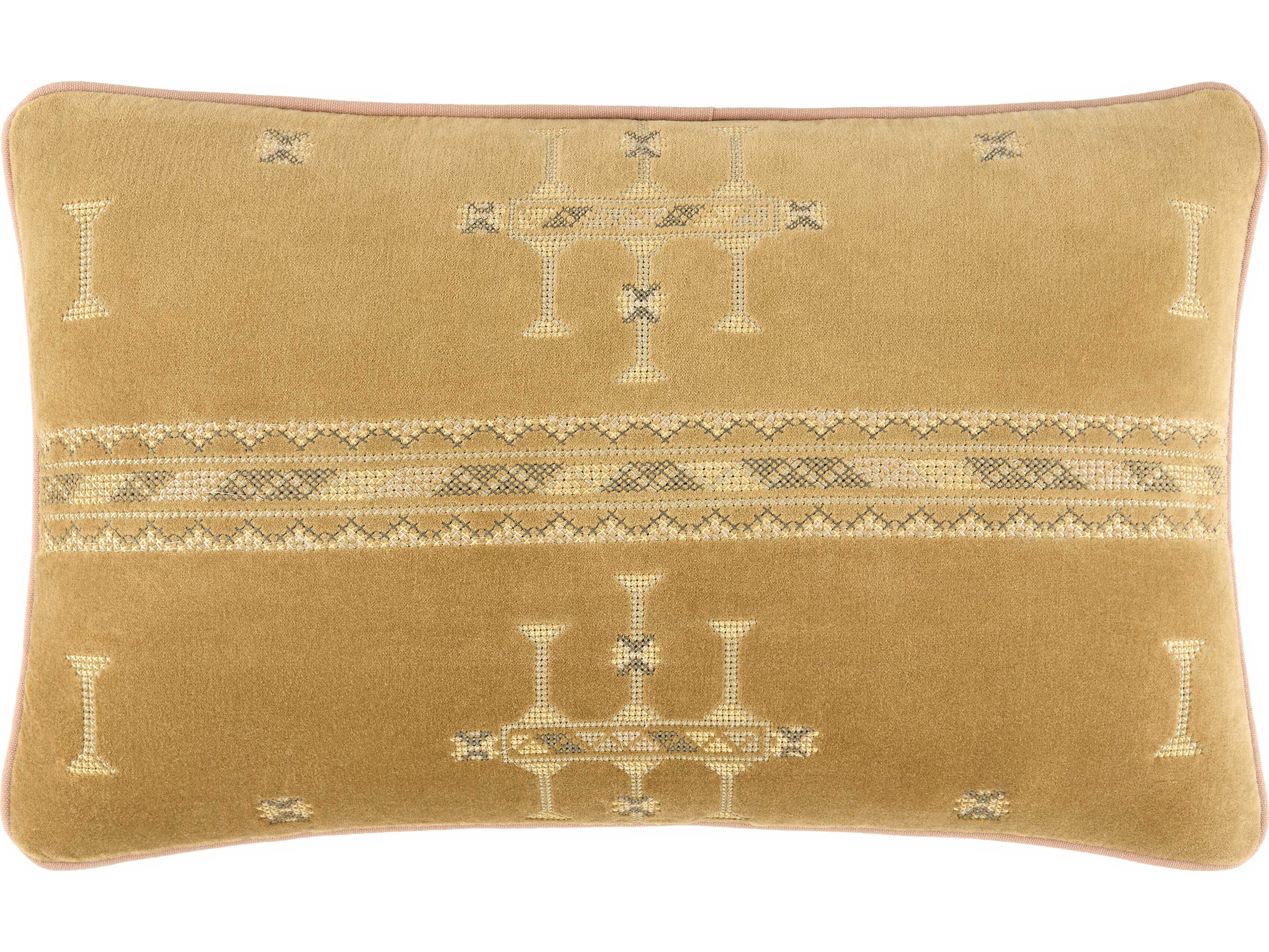 Surya Velour Mustard Pillow