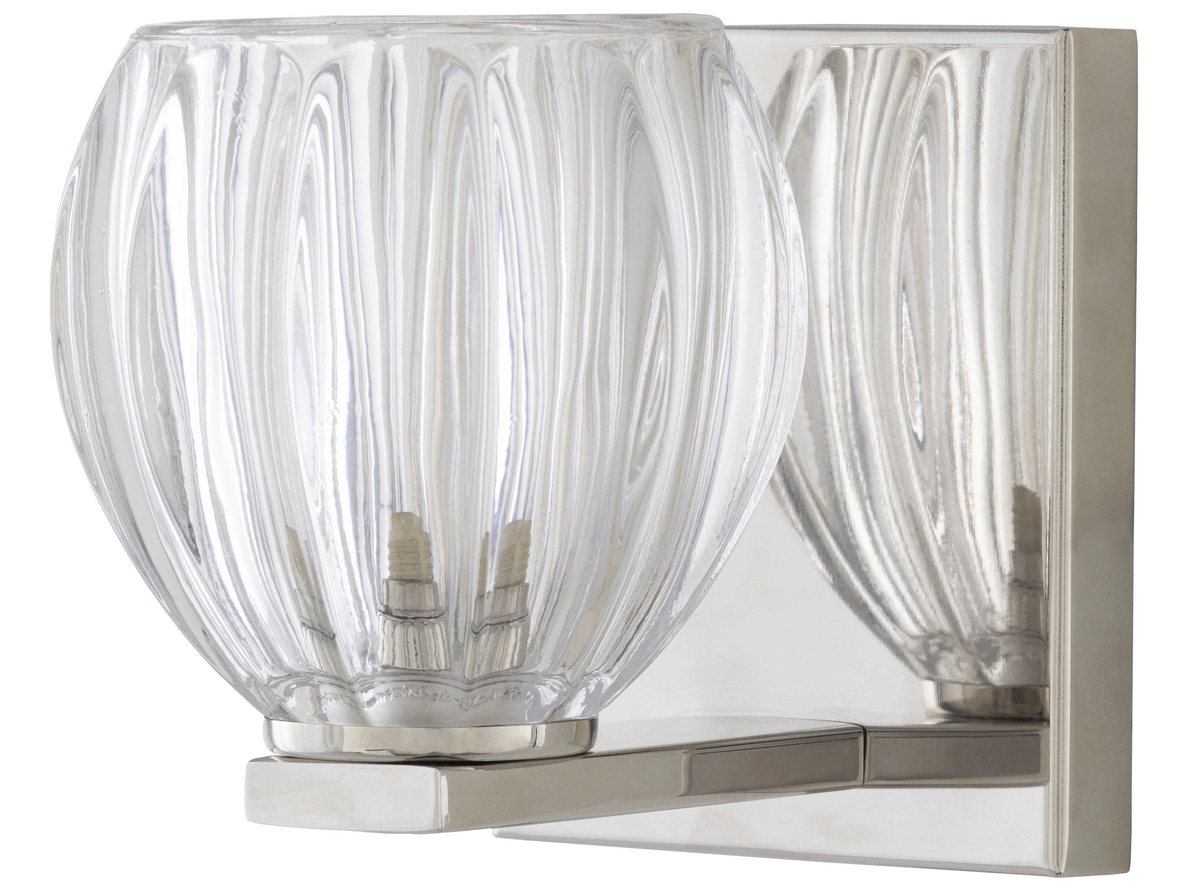 Surya Wallace 1-Light Metallic Nickel Wall Sconce