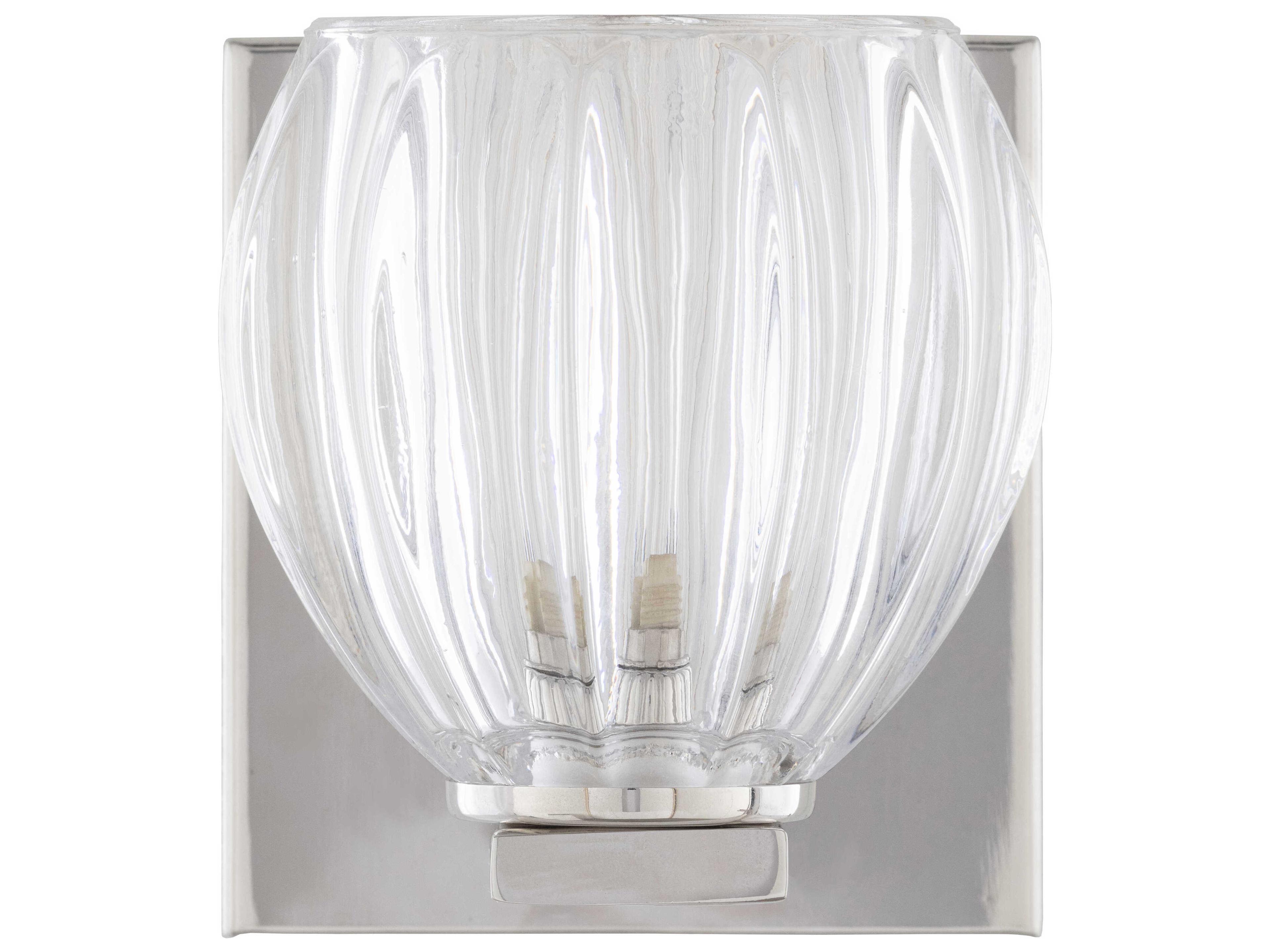 Surya Wallace 1-Light Metallic Nickel Wall Sconce