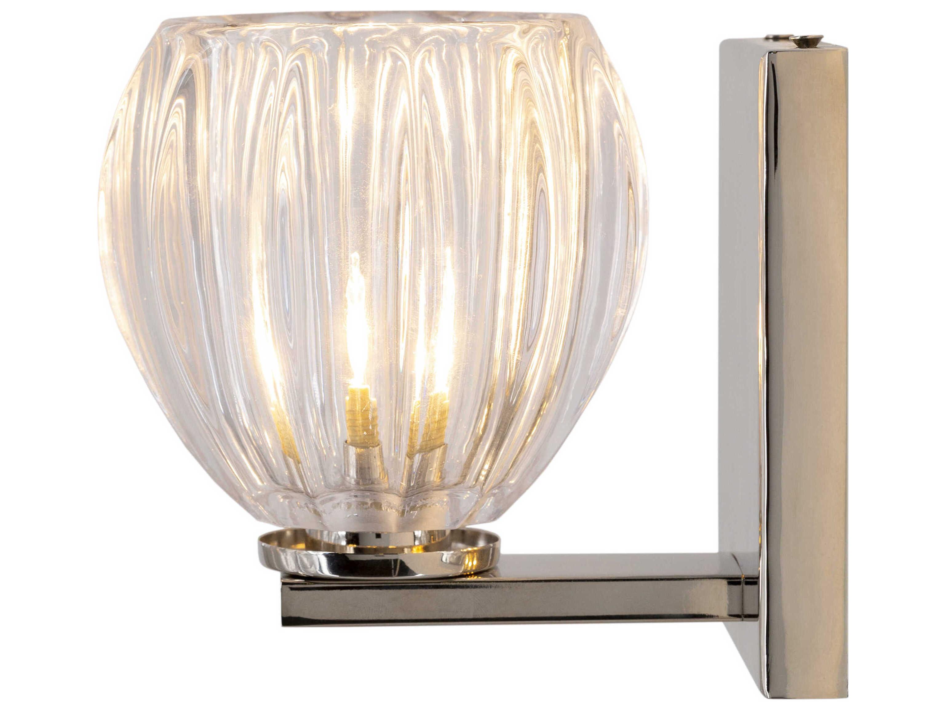 Surya Wallace 1-Light Metallic Nickel Wall Sconce