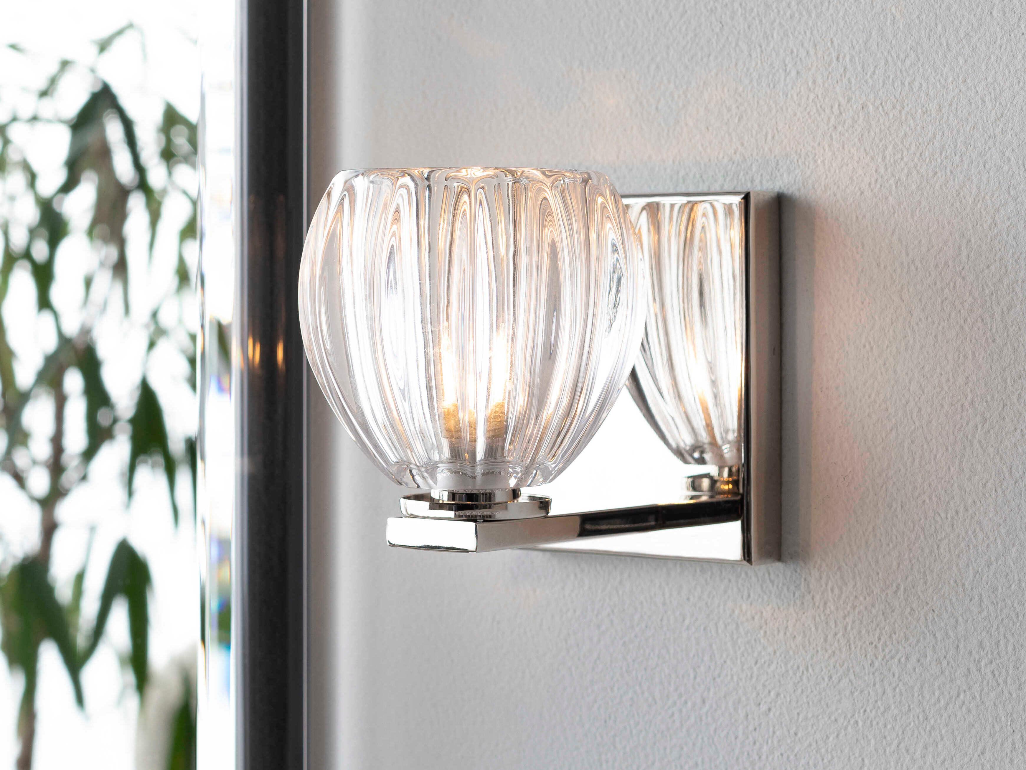 Surya Wallace 1-Light Metallic Nickel Wall Sconce