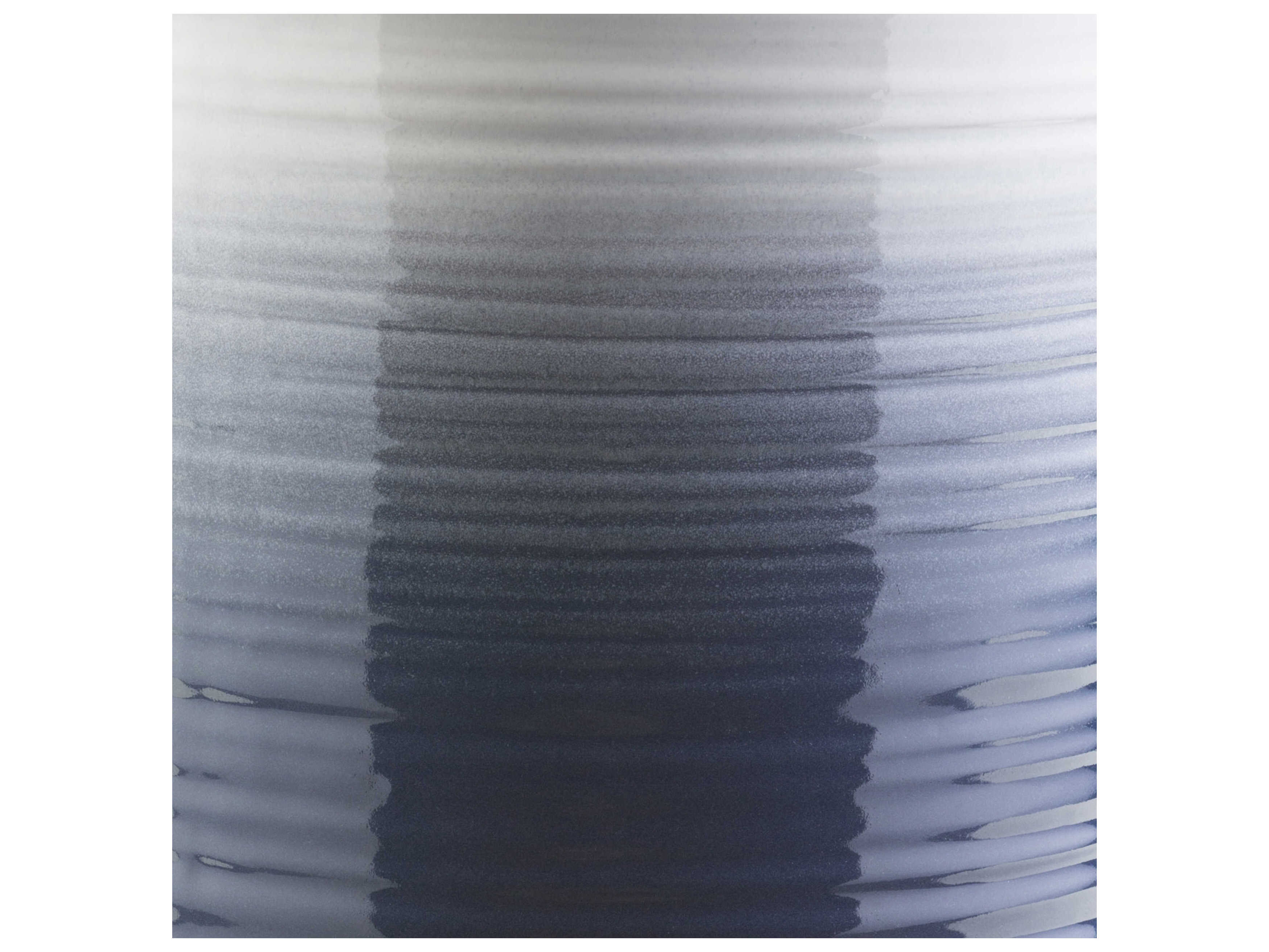 Surya Waverly White Navy Denim Blue Accent Stool