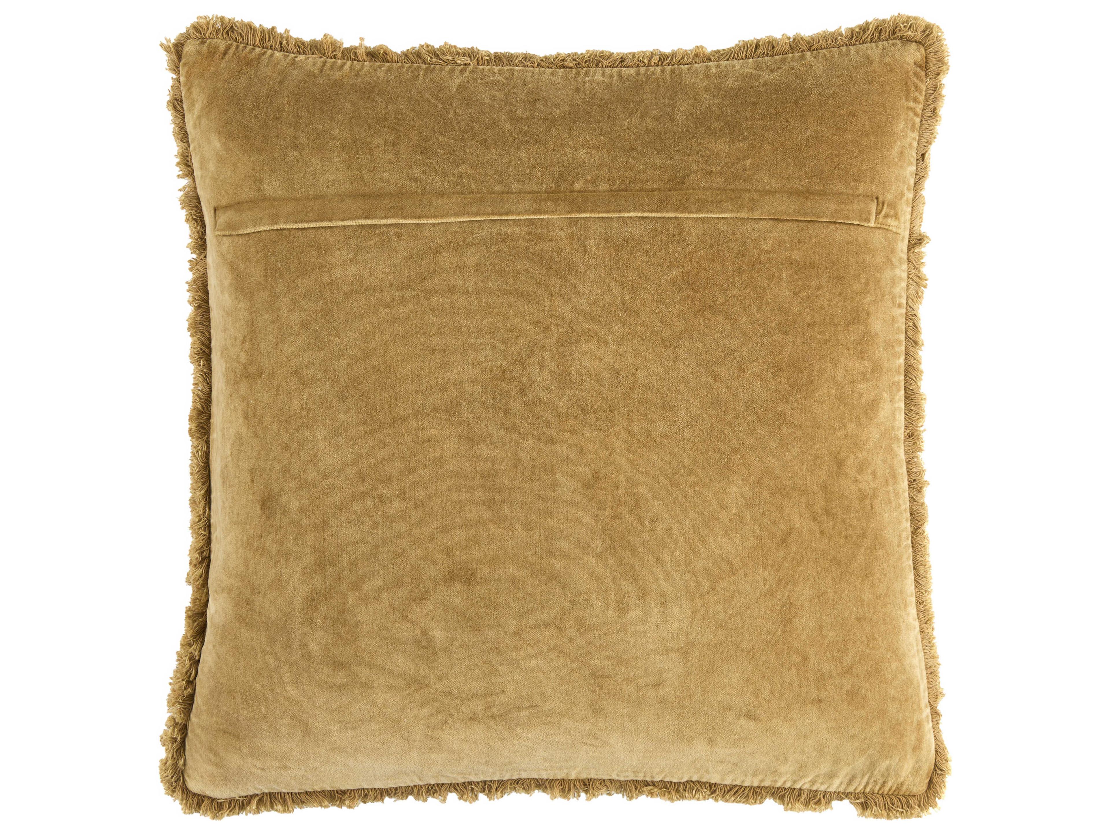 Surya Washed Cotton Velvet Goldenrod Pillow