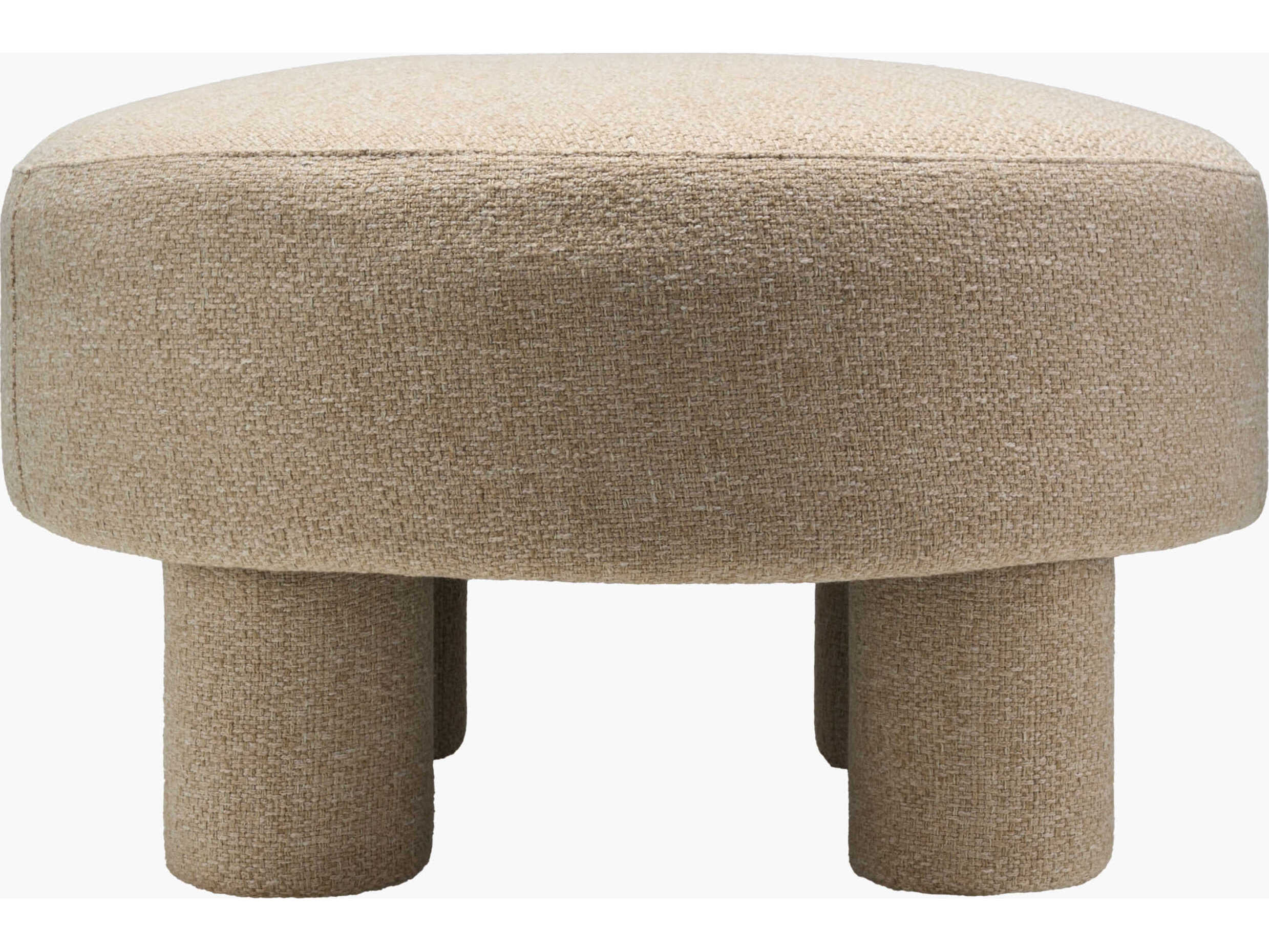 Surya Welly Brown Upholstered Ottoman