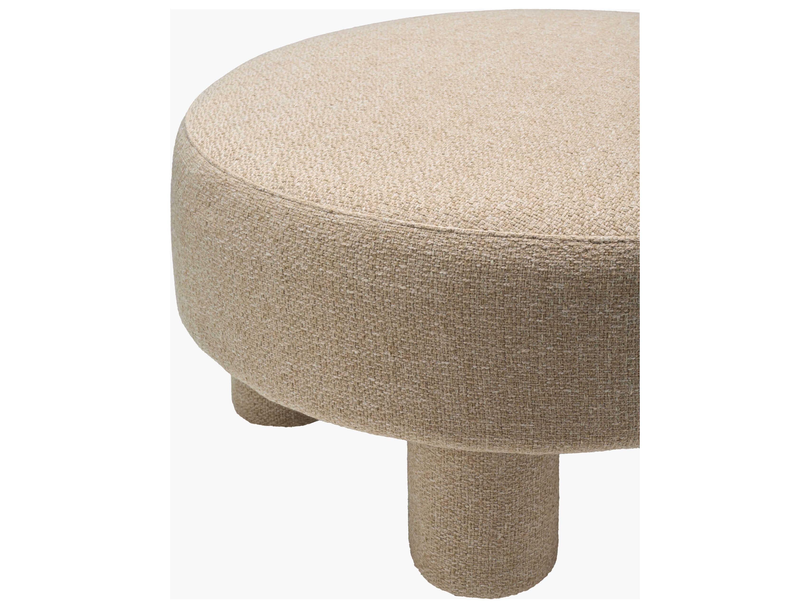 Surya Welly Brown Upholstered Ottoman