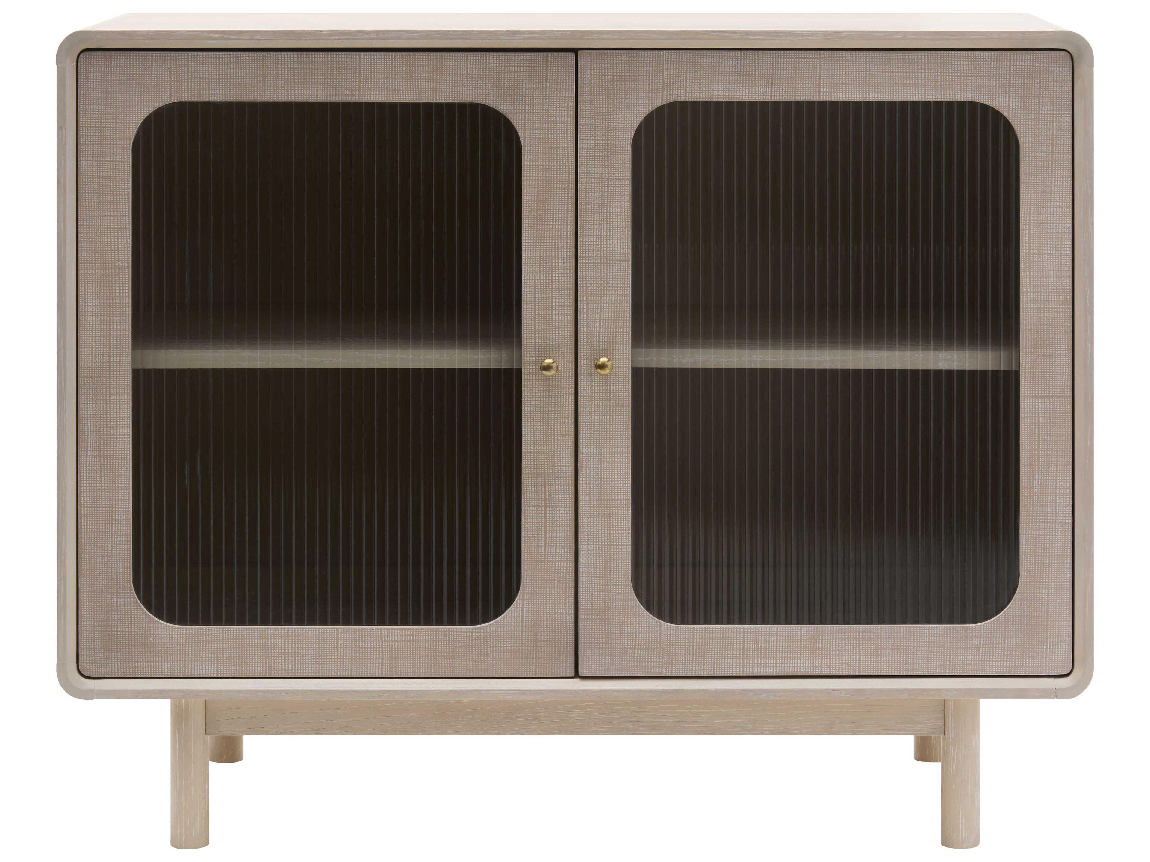 Surya Wren Light Gray Clear Oak Wood Accent Chest