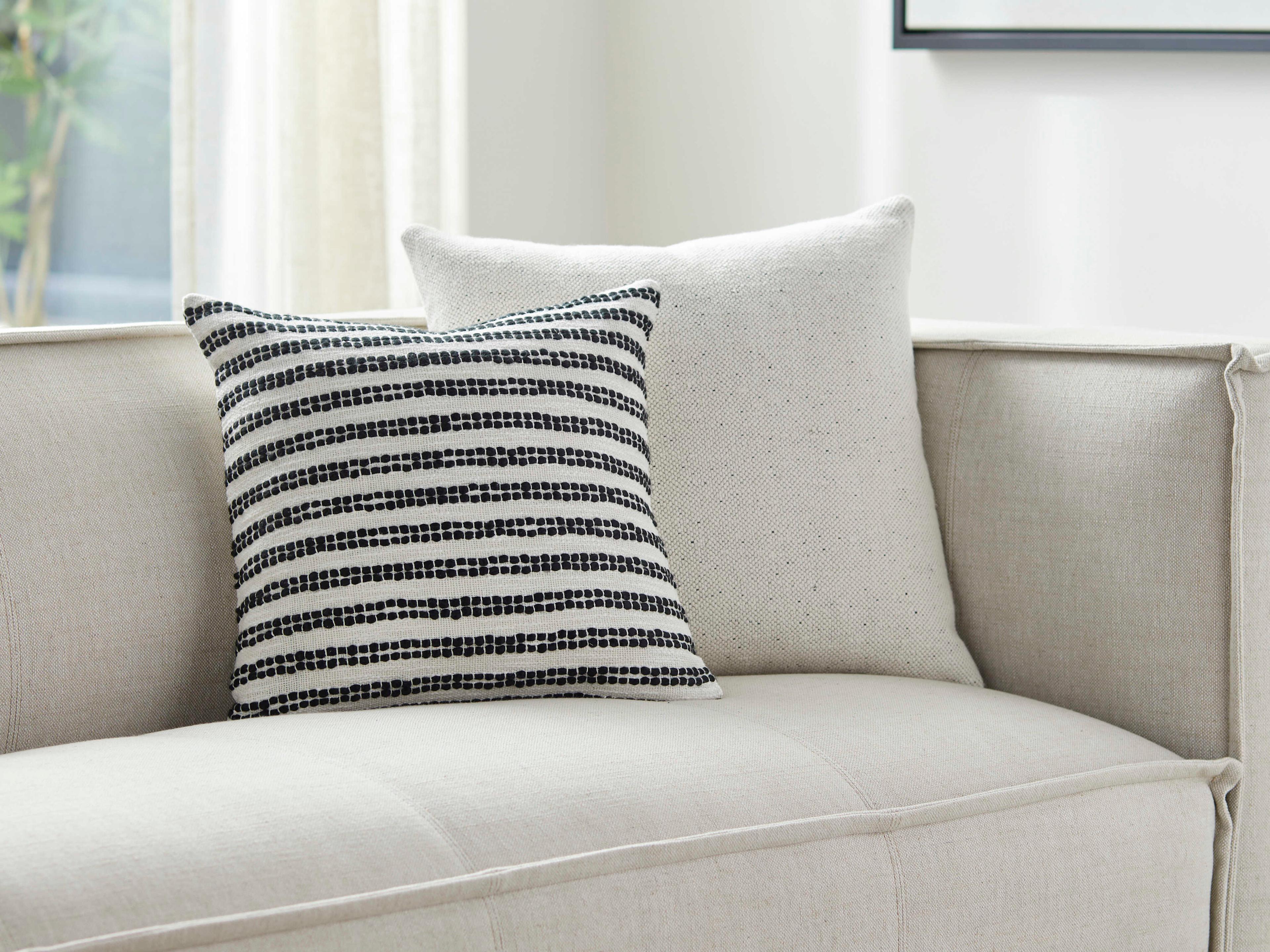 Surya Weaver Black Pillow