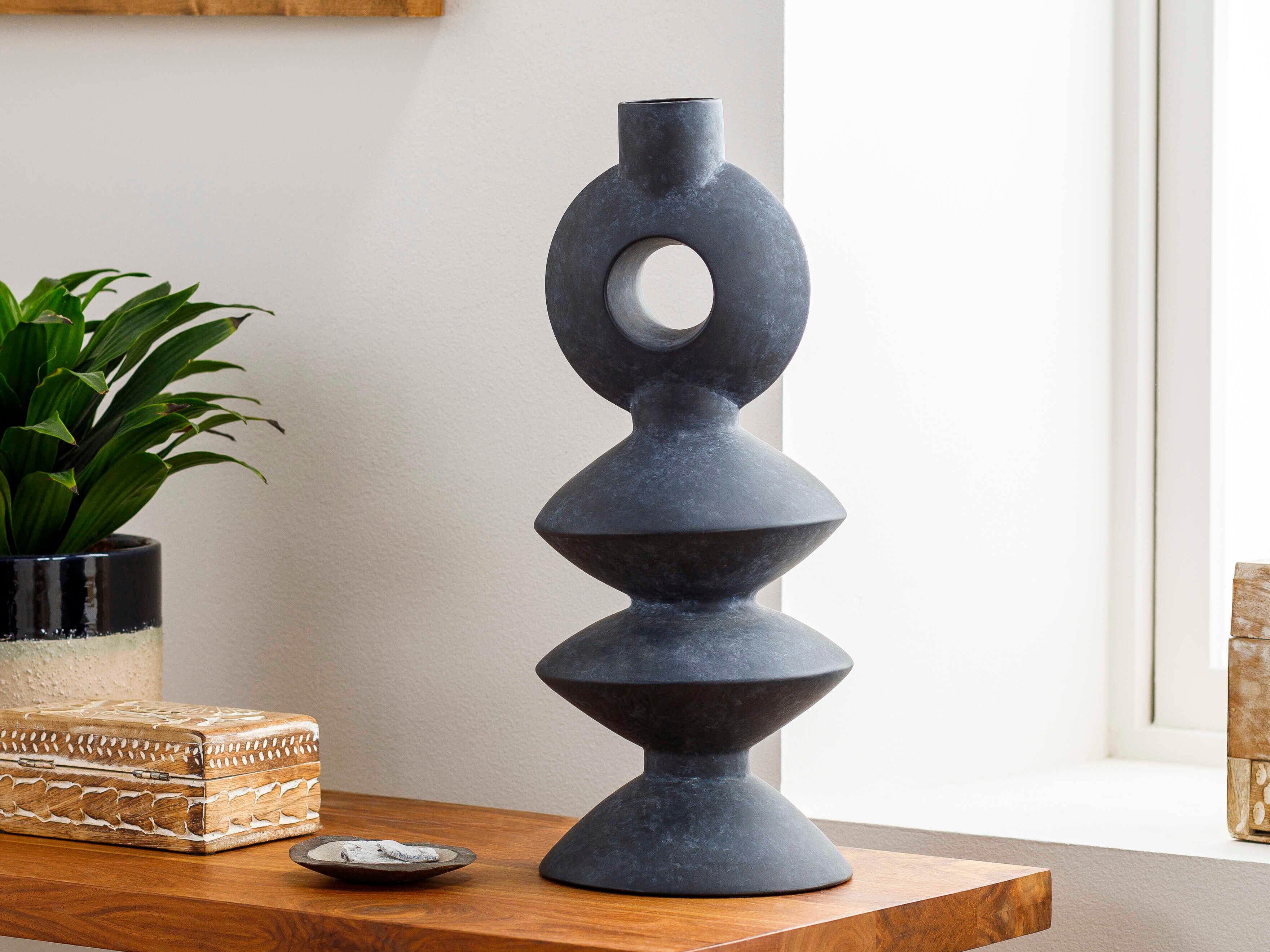 Surya Yagya Black Vase
