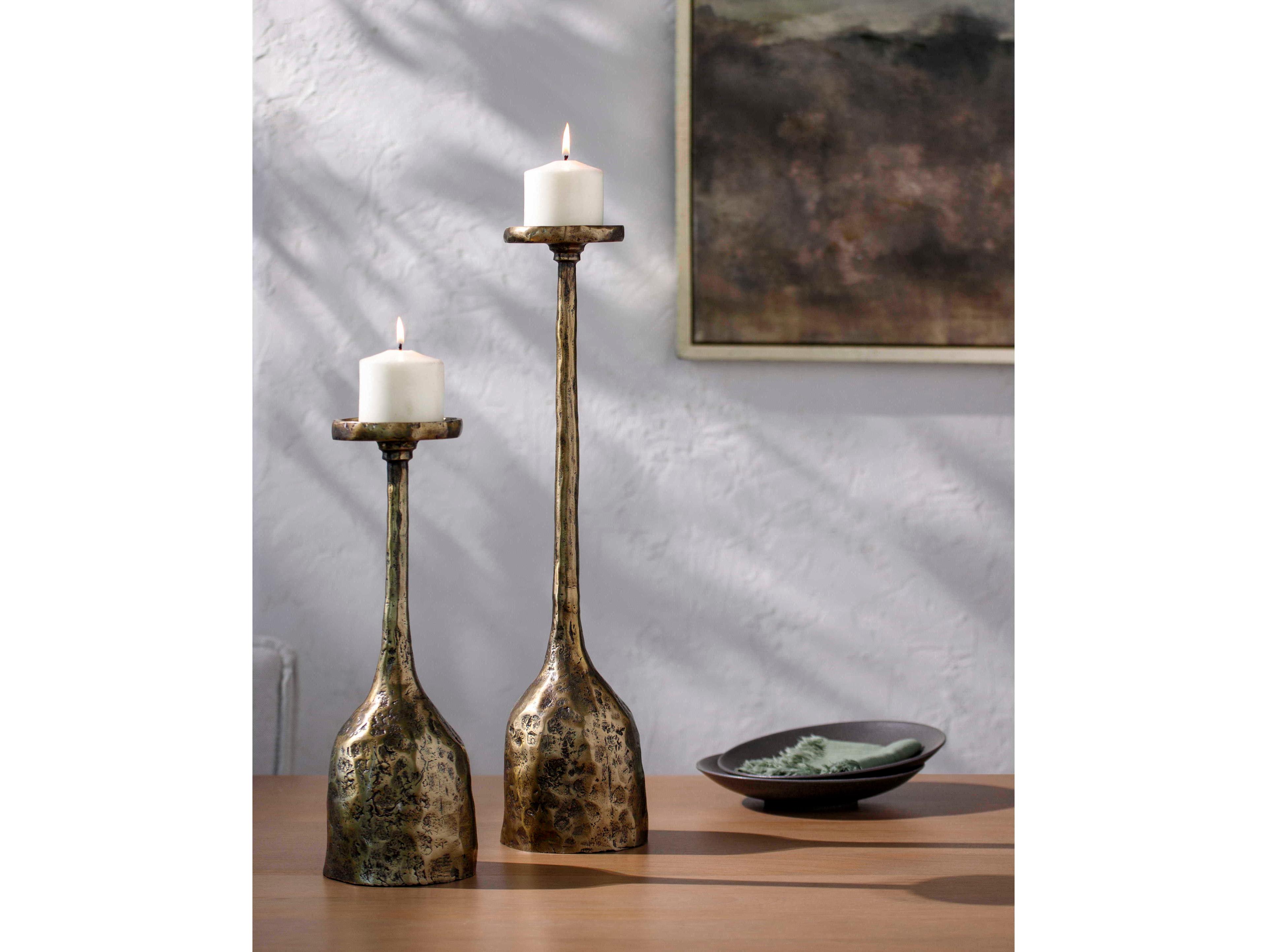 Surya Yamuna Metallic Brass Candle Holder