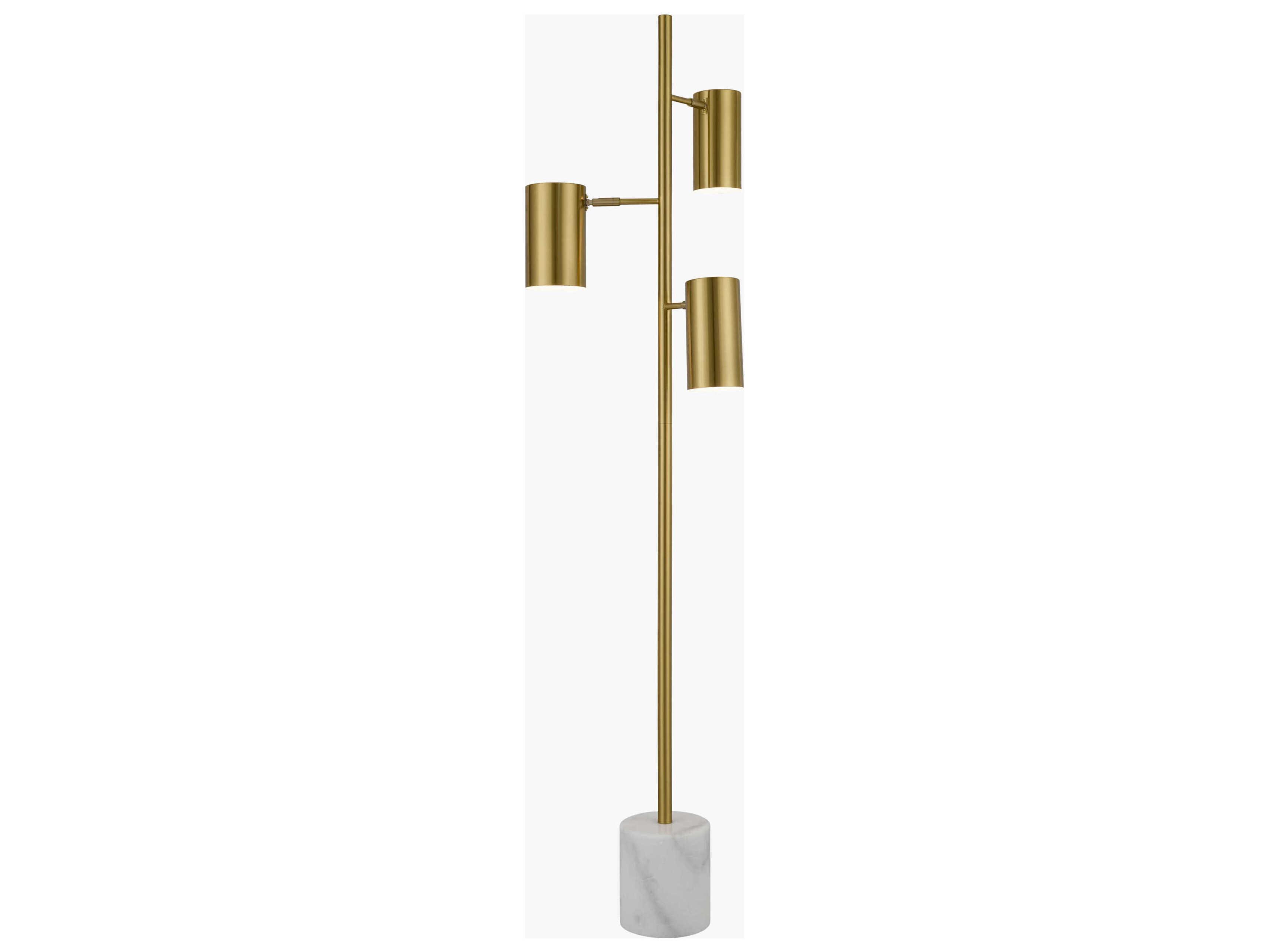 Surya Zion Metallic Brass Metal Floor Lamp