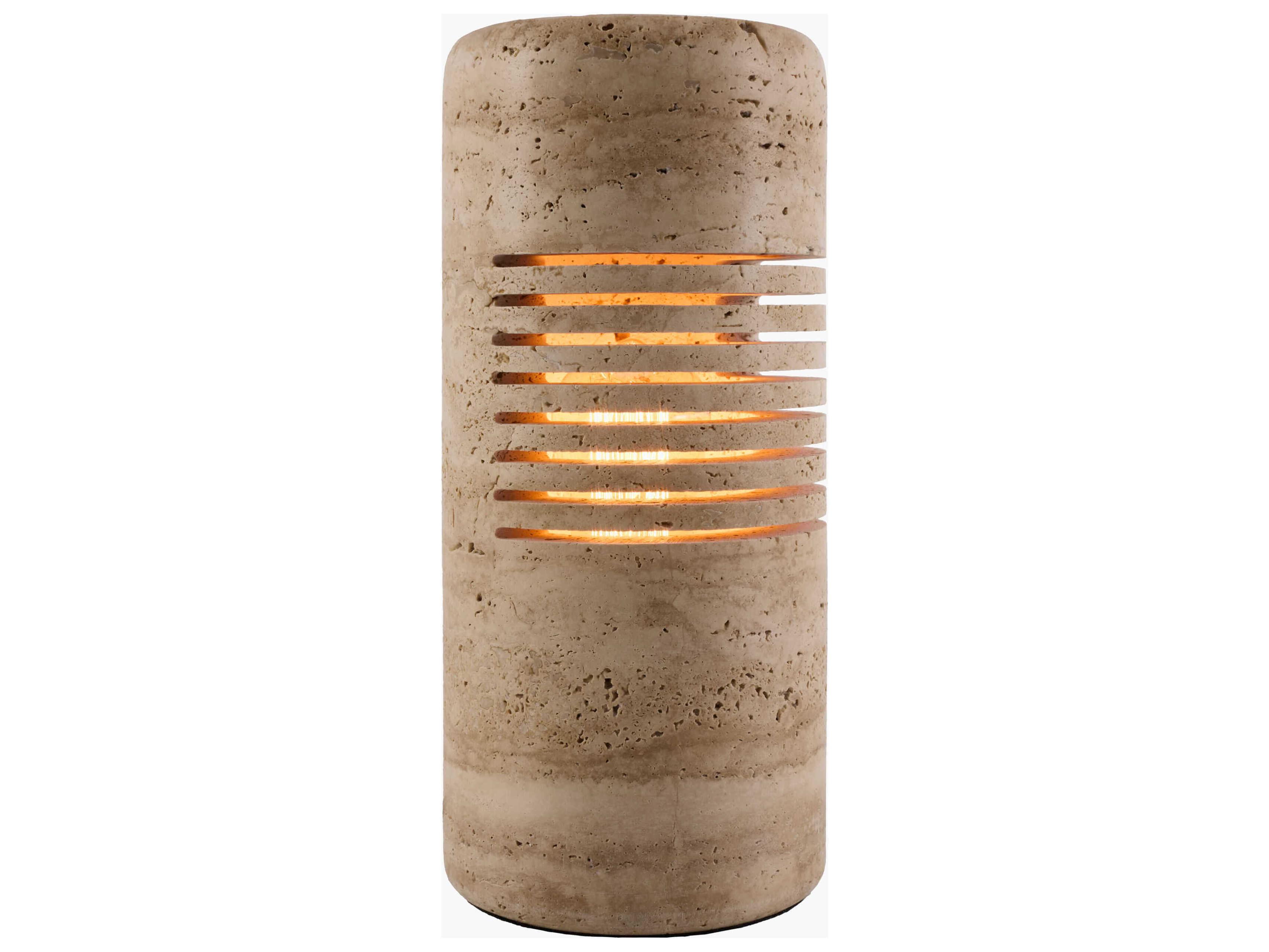 Surya Zelie Natural Beige Brown Table Lamp